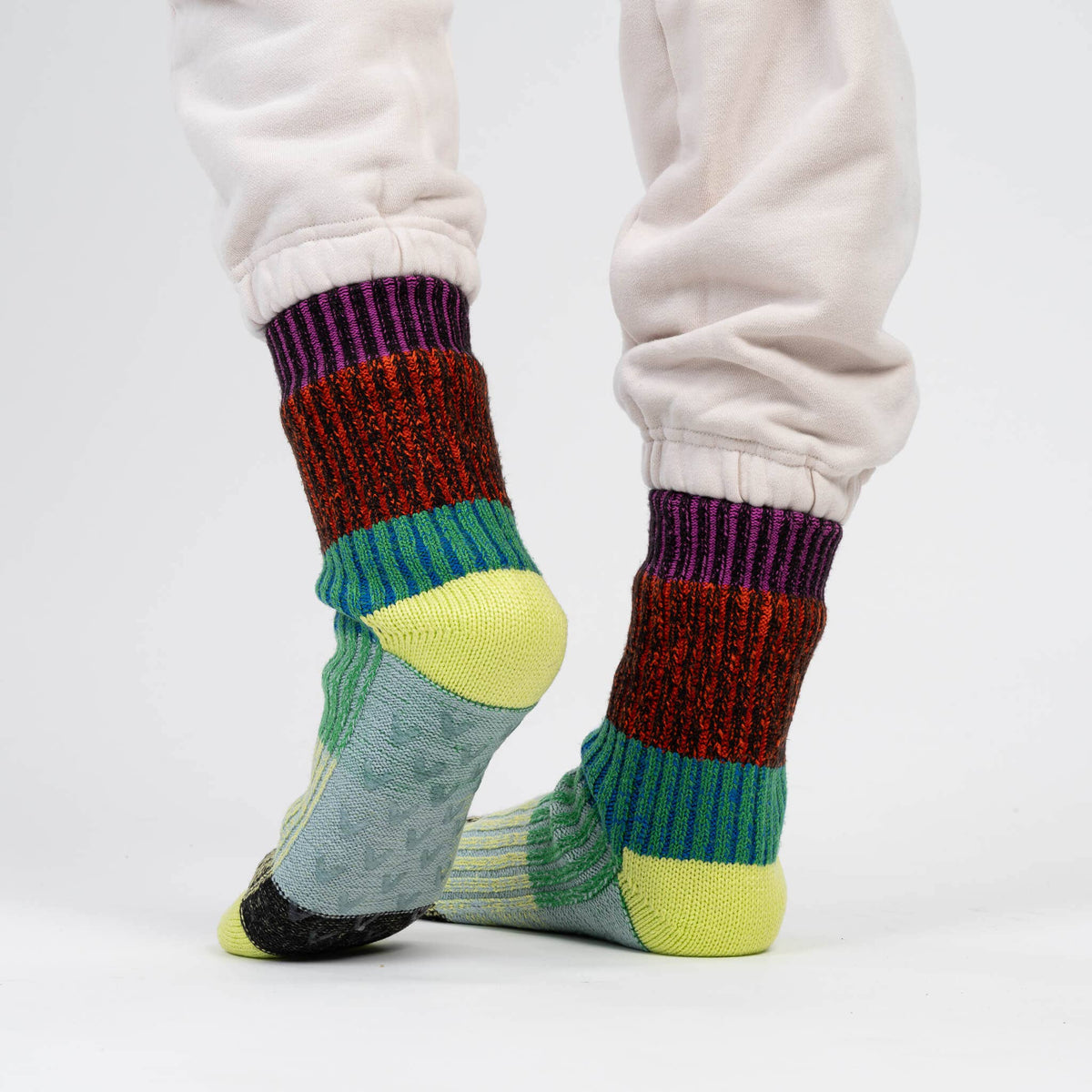 Mosaic House Socks: Lime Cobalt (S/M)
