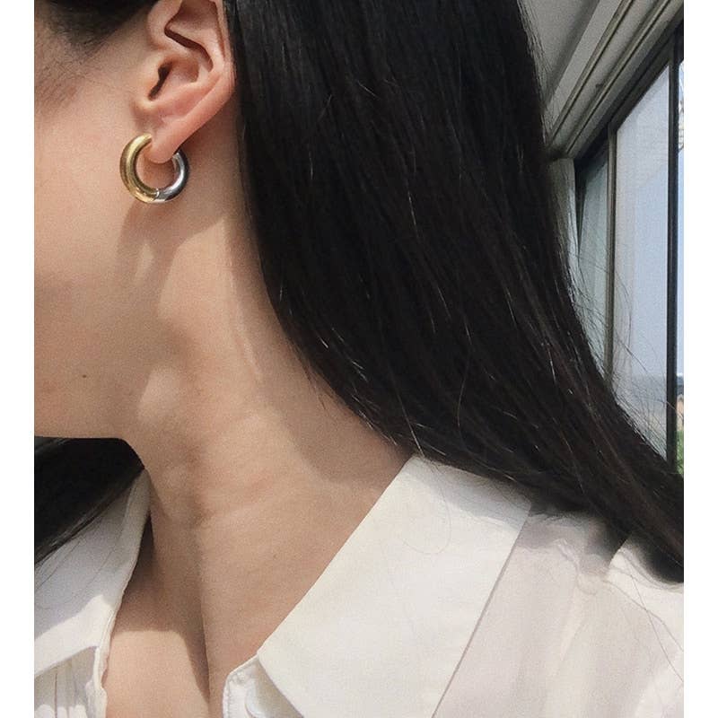 Undecided- Two Tone Earring Pair