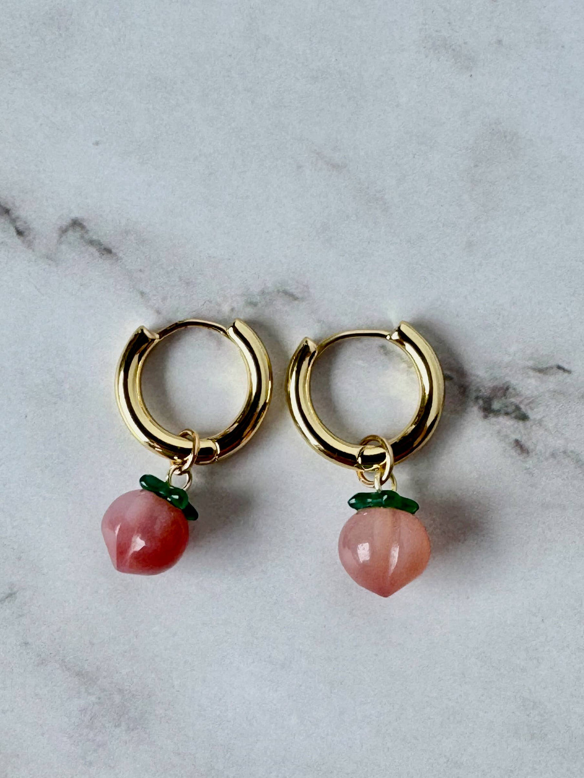 Lavinia Earrings: Peach
