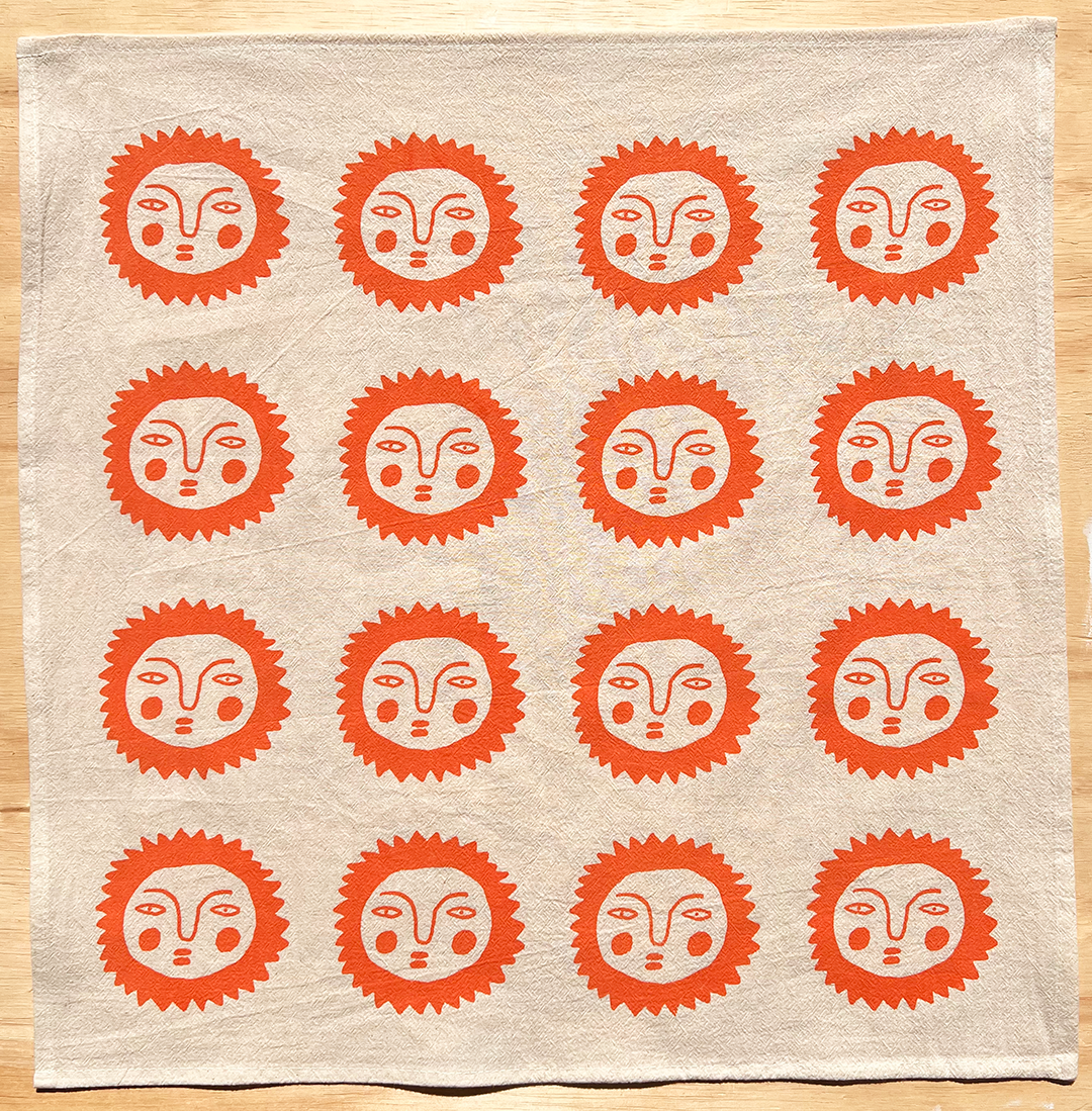 Sun tea towel: Orange