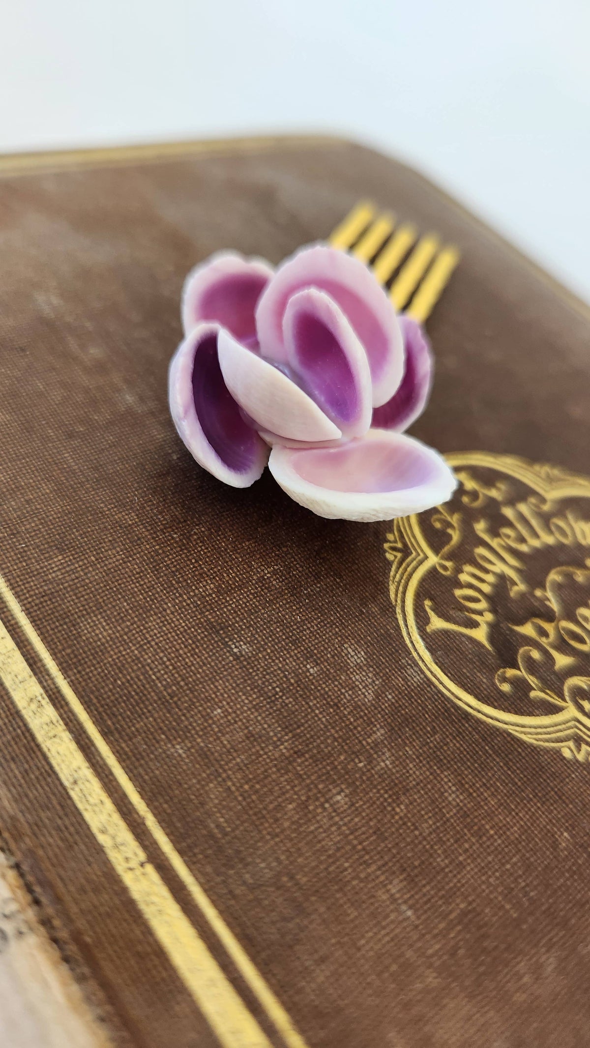 Mermaid Seashell Hair Comb, Purple