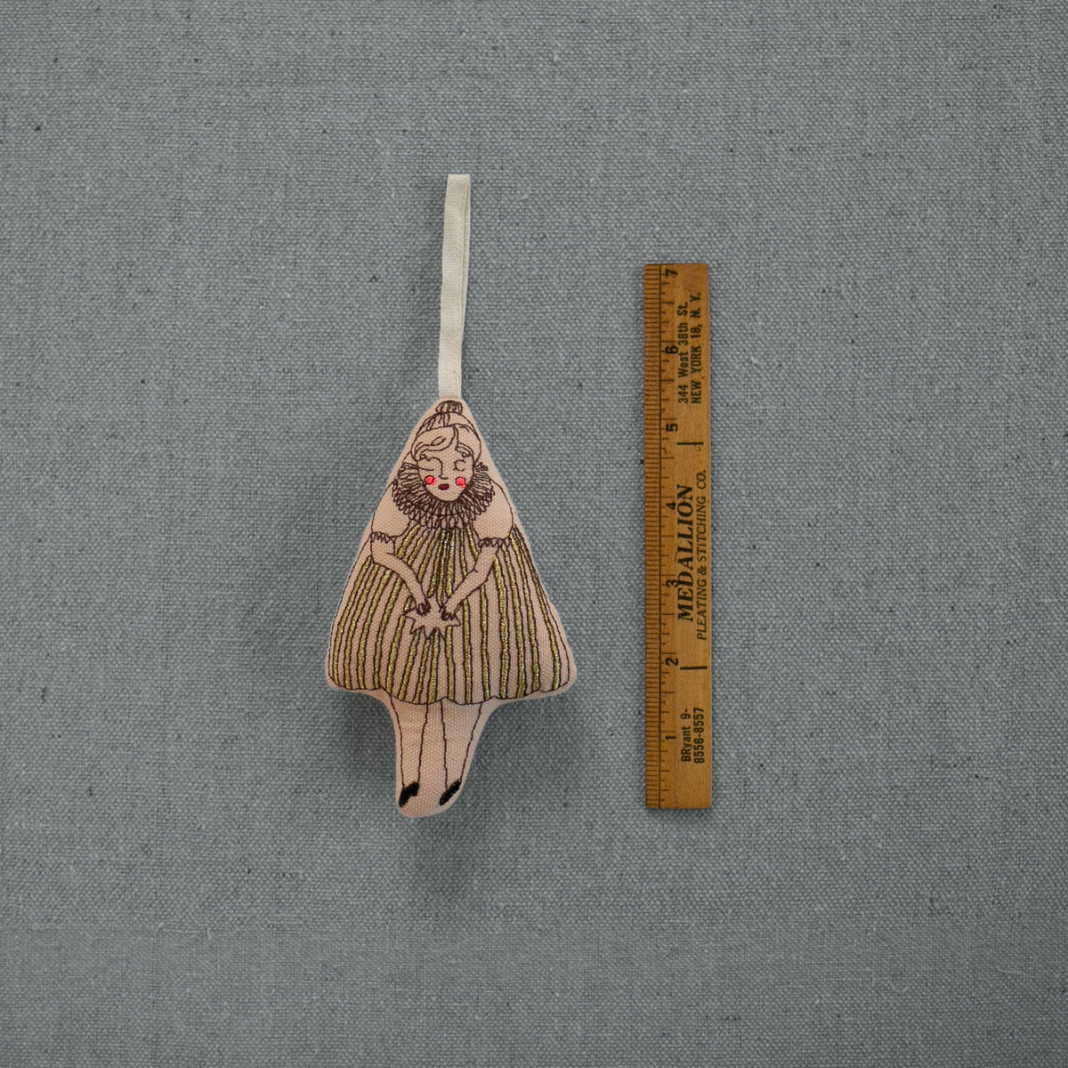 Wishing Star Girl, lavender &amp; cotton stuffed, soft Ornament