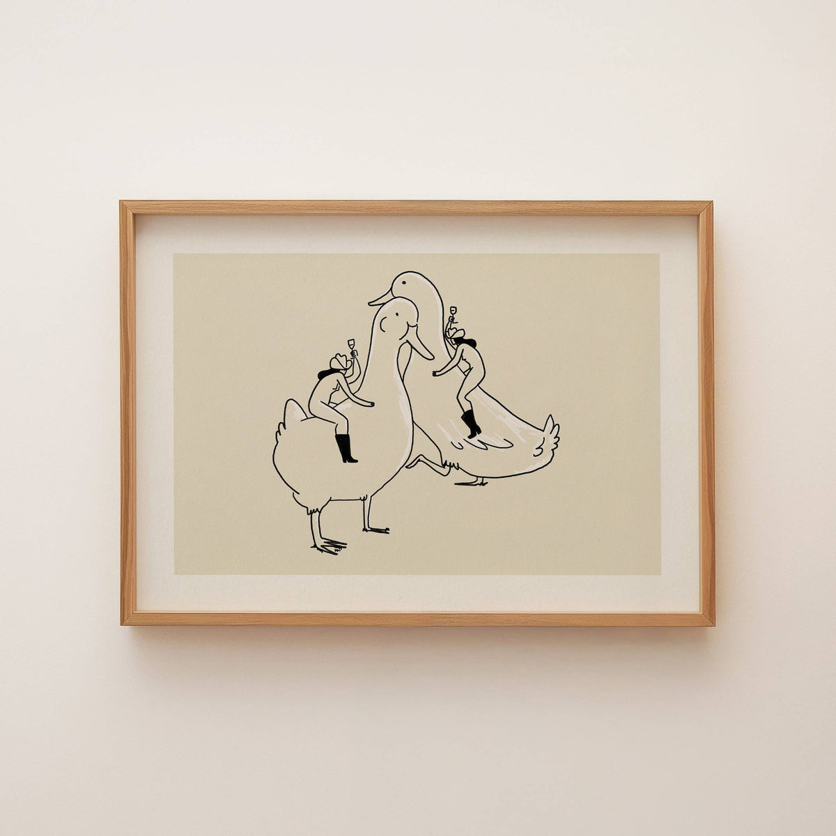 Silly Goose - Whimsical Western Archival Giclée Art Print: Medium