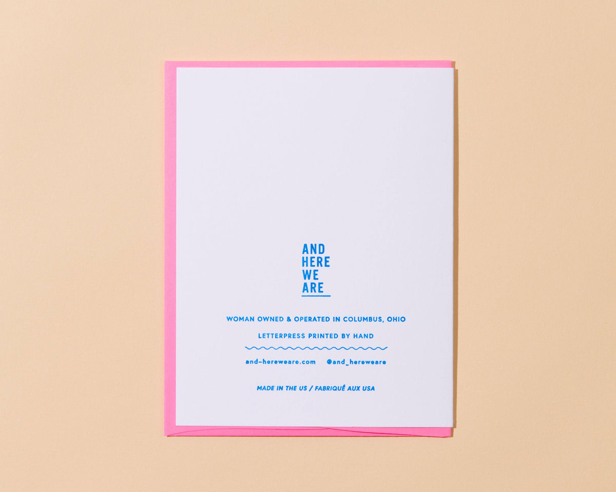 Woke Birthday Letterpress Greeting Card