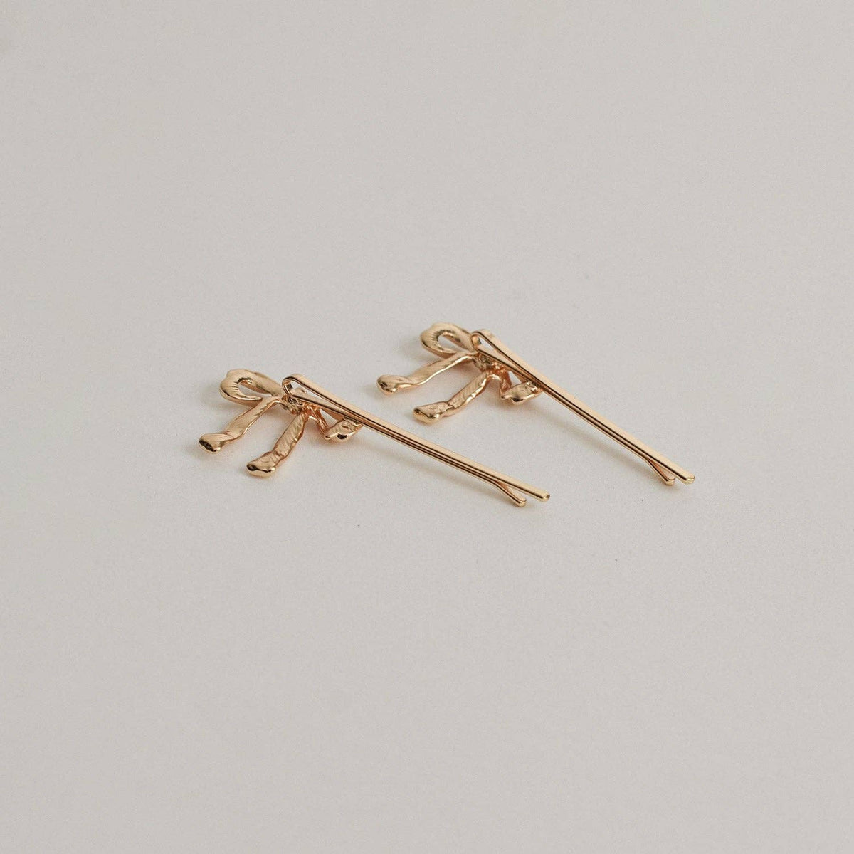Ribbon Metal Hair Bobby Pins | Gold sold SINGLE