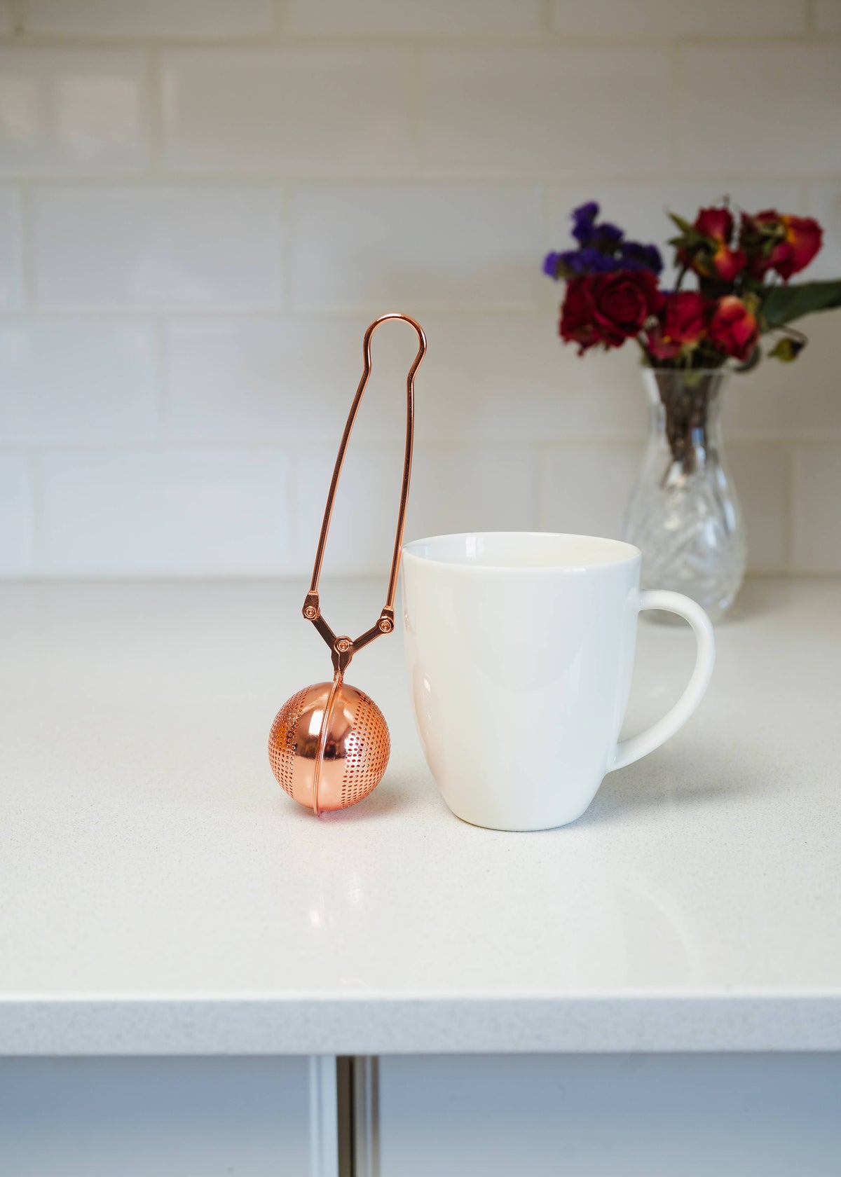 Copper Stainless Steel Tea Strainer | Infuser