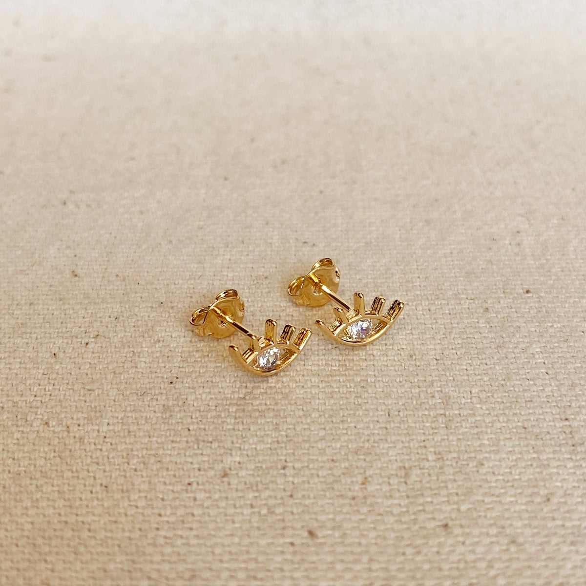 18k Gold Filled Eye Stud Earring SINGLE