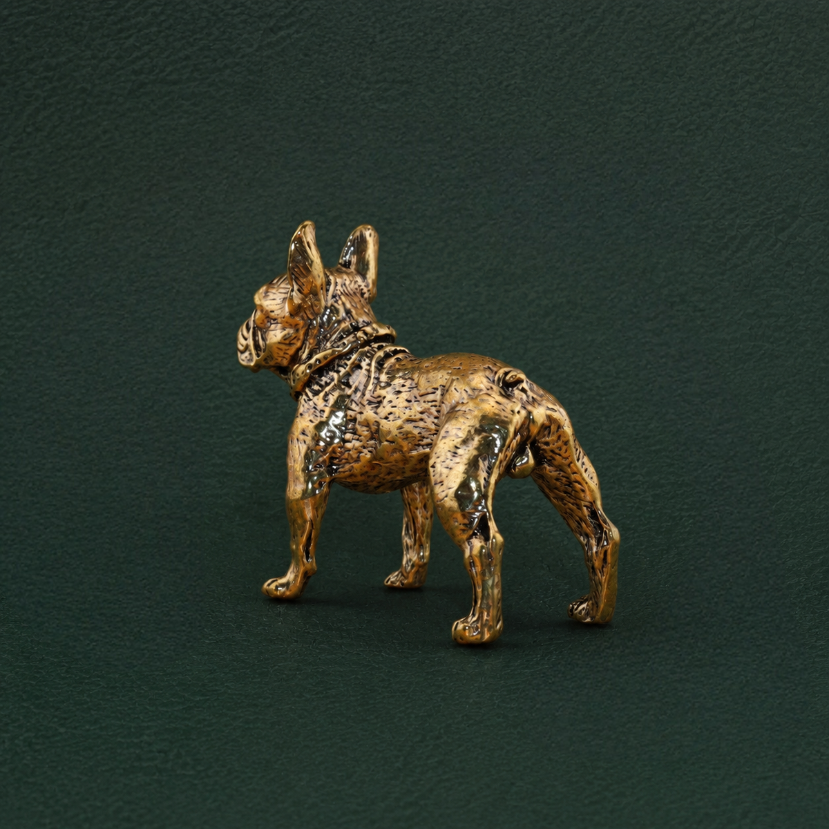 Solid Brass Standing Shar-Pei Figurine Decor: A1