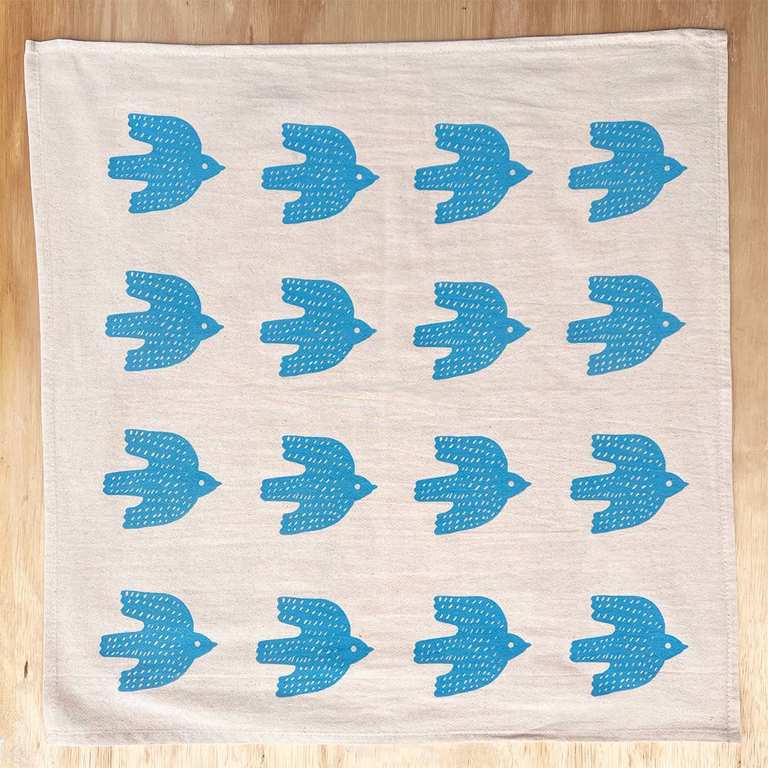 Bird tea towel