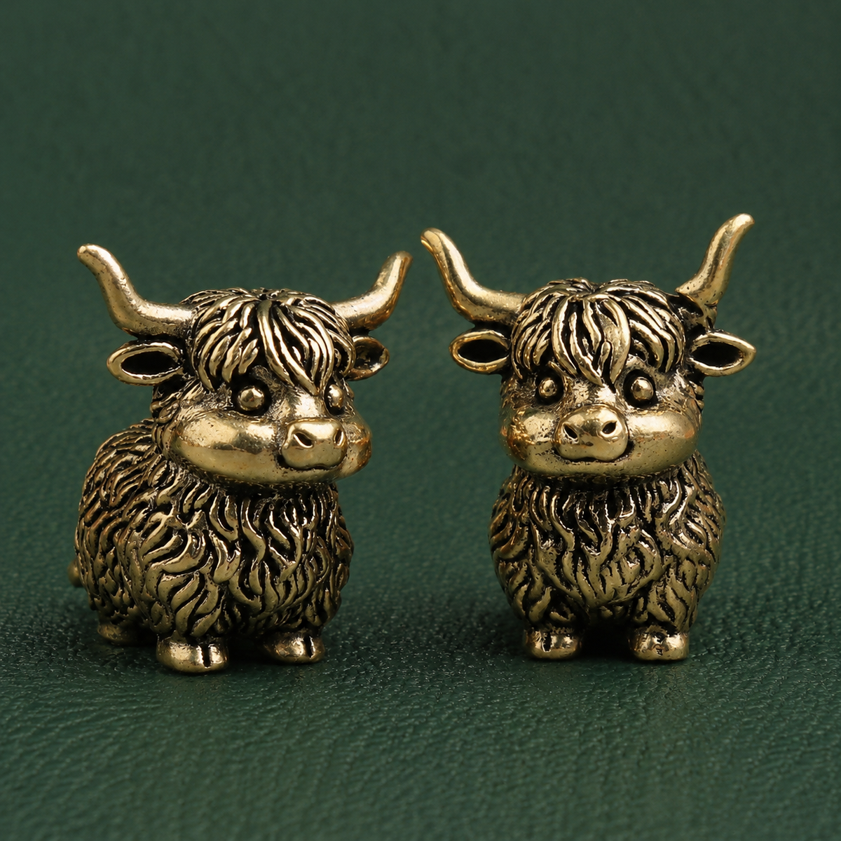 Solid Brass Highland Yak Figurine Decor: A1