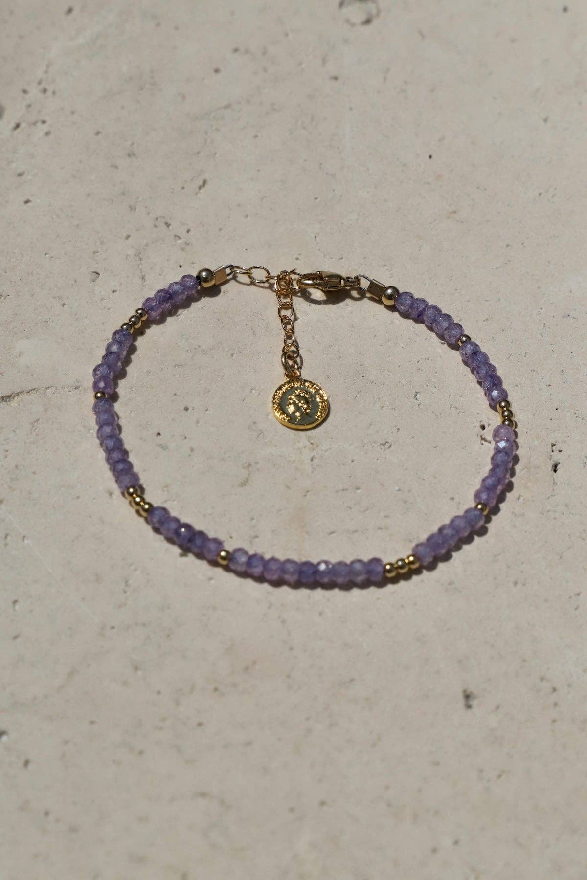 AMETHYST QUARTZ BEADED BRACELET