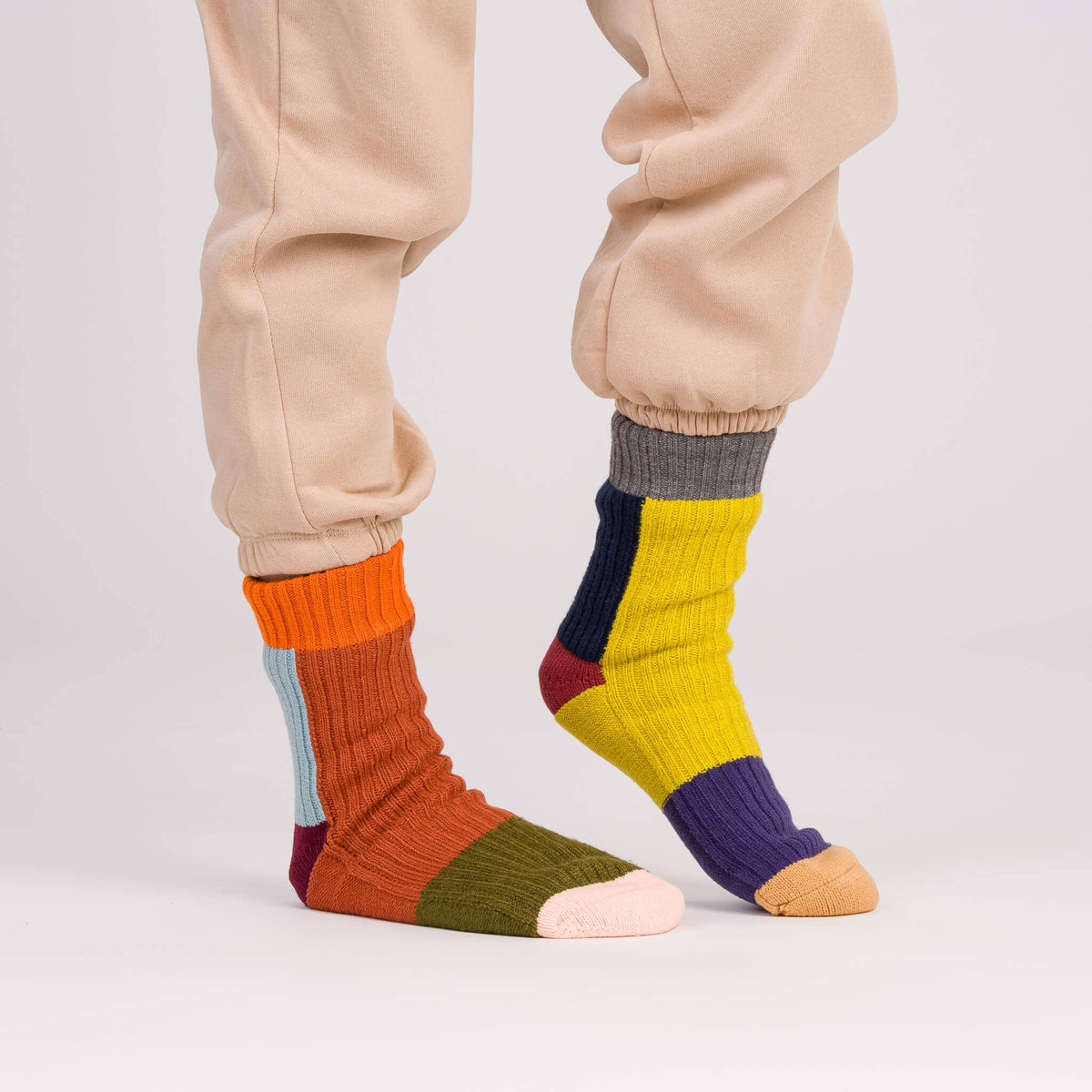 Mismatch House Socks: Desert / S/M - W 6-9<br>M 5-7.5