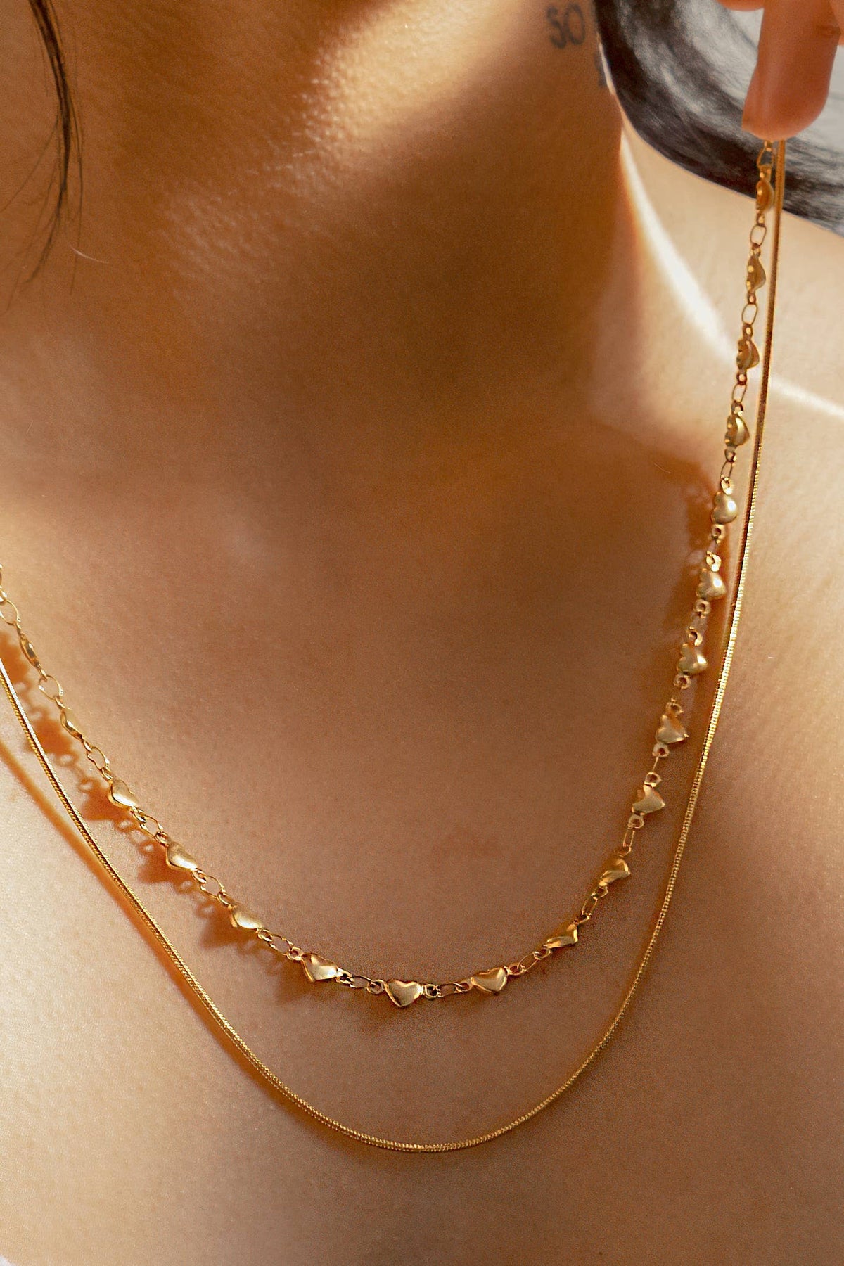 String Along Necklace - 18K Gold Plated / Stainless Steel: Gold Plated