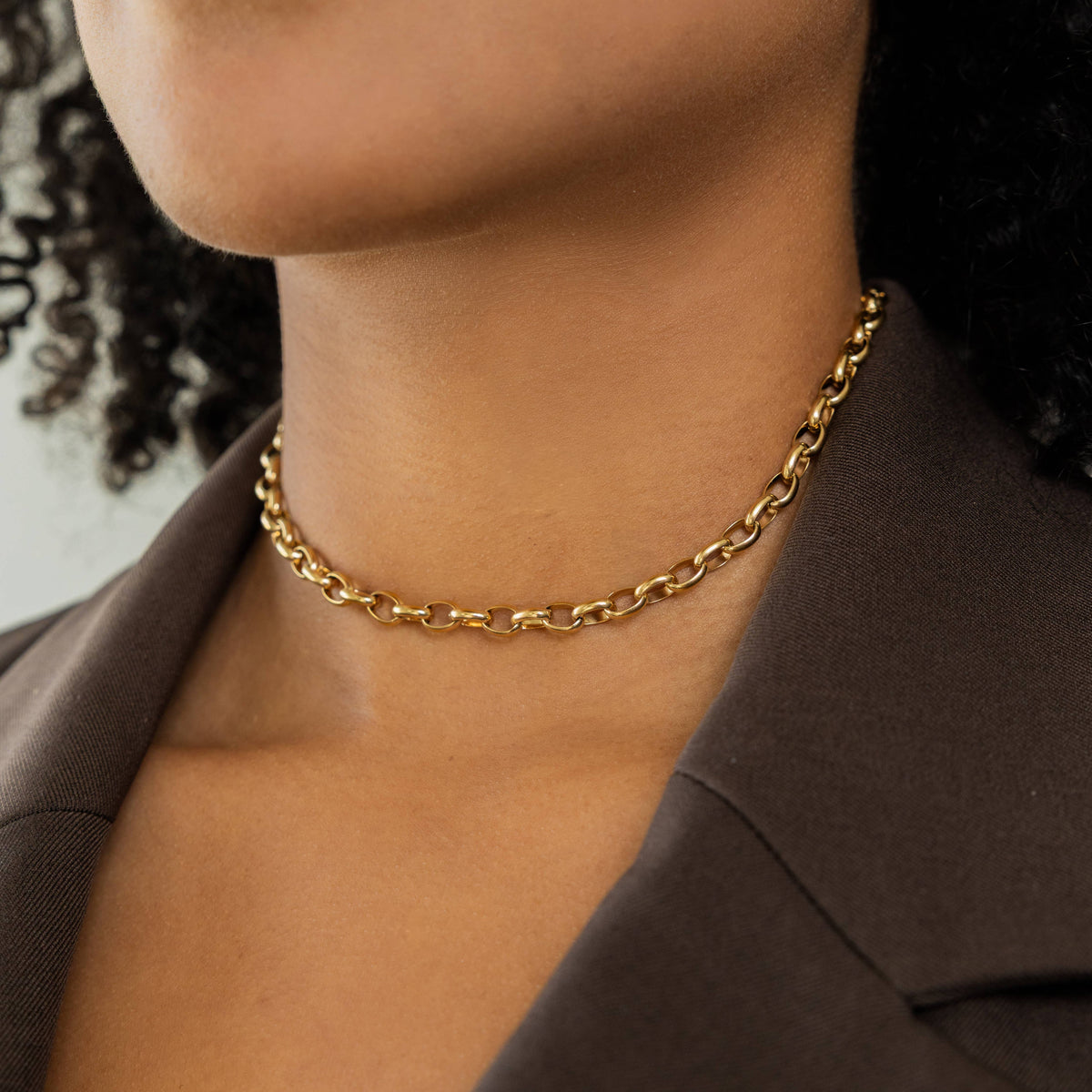 Waterproof Gold Chunky Link Chain