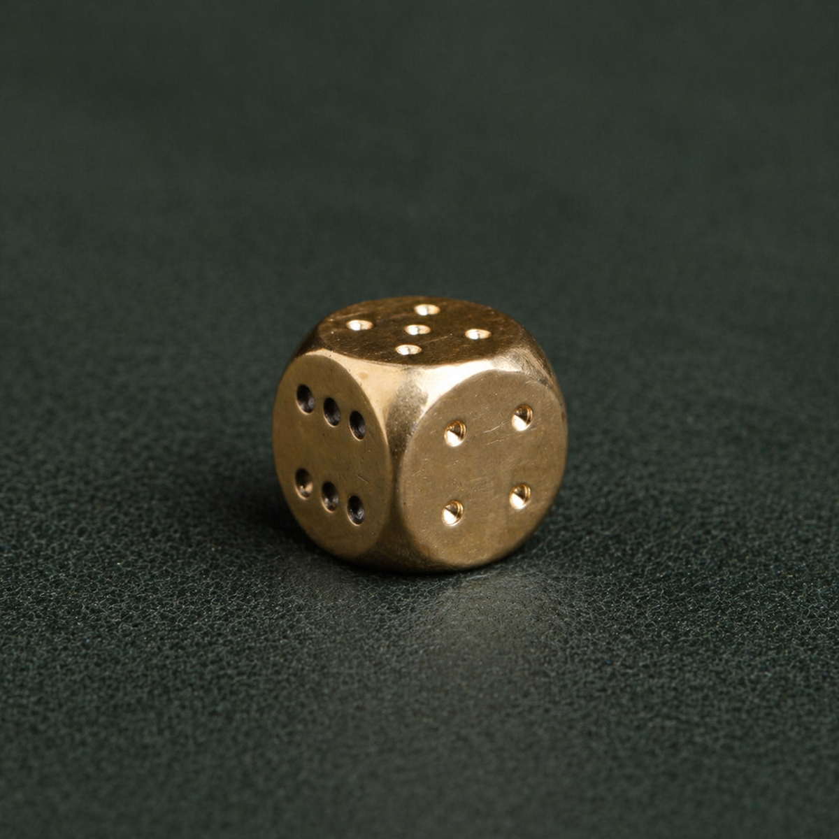 Solid Brass Gaming Dice Tabletop Decor: A1