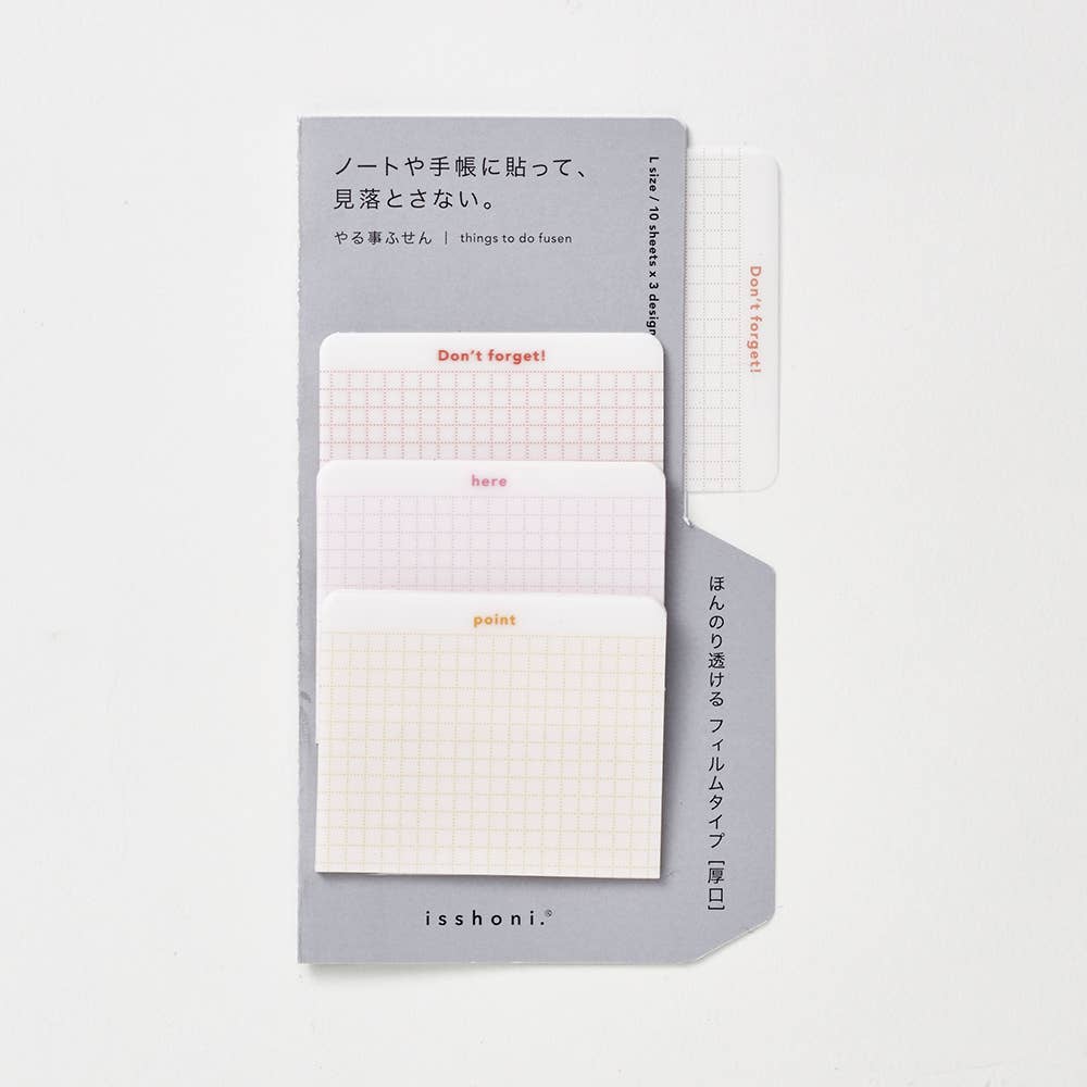 Isshoni. To Do Sticky Notes Film L RD: Red