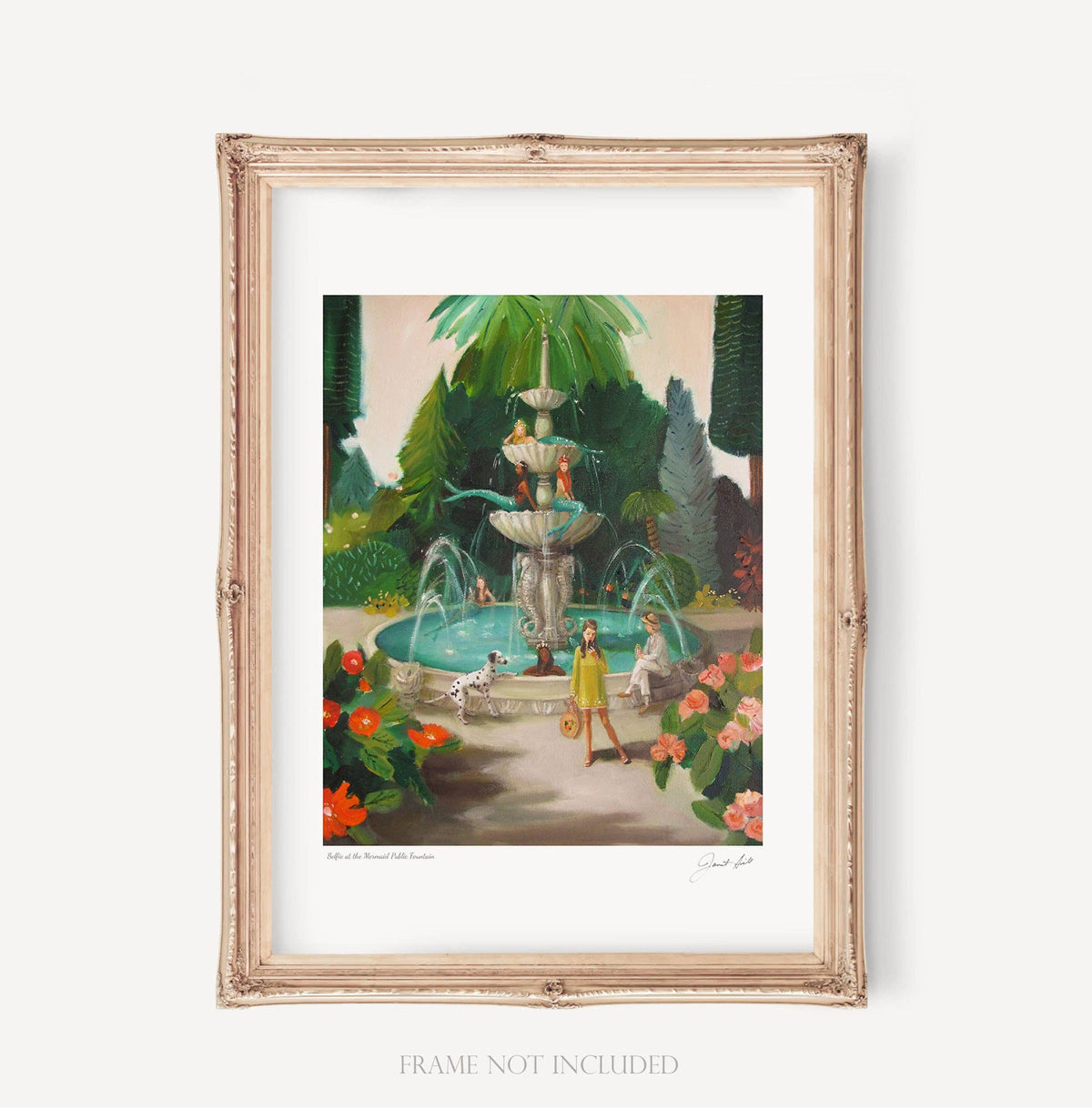 Selfie at the Mermaid Public Fountain: Small (Image size: Approx 8&quot;x10&quot;. Paper size: 8.5&quot;x11&quot;)