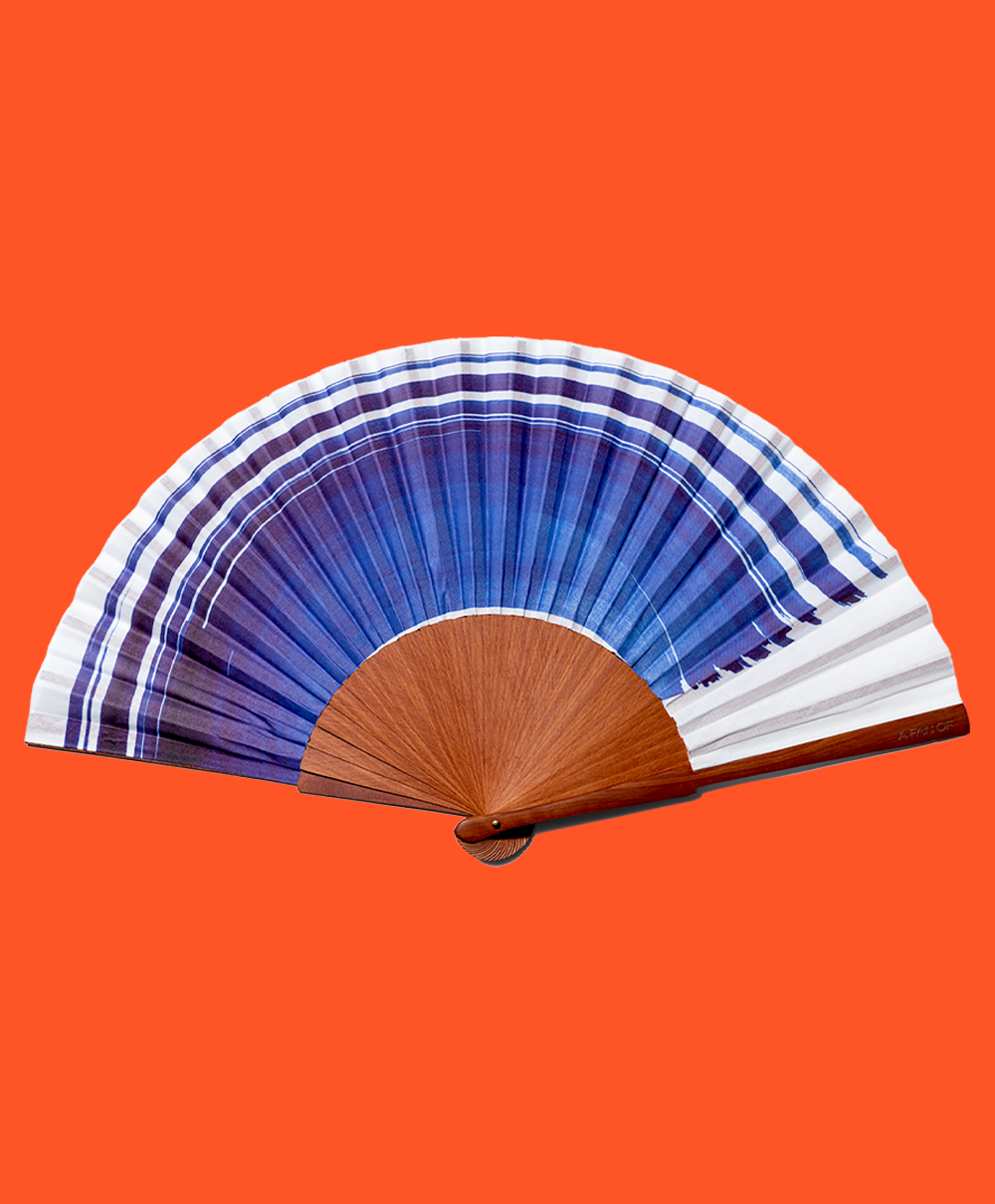 FEEL FREE Fan - 27 cm - Blue and white