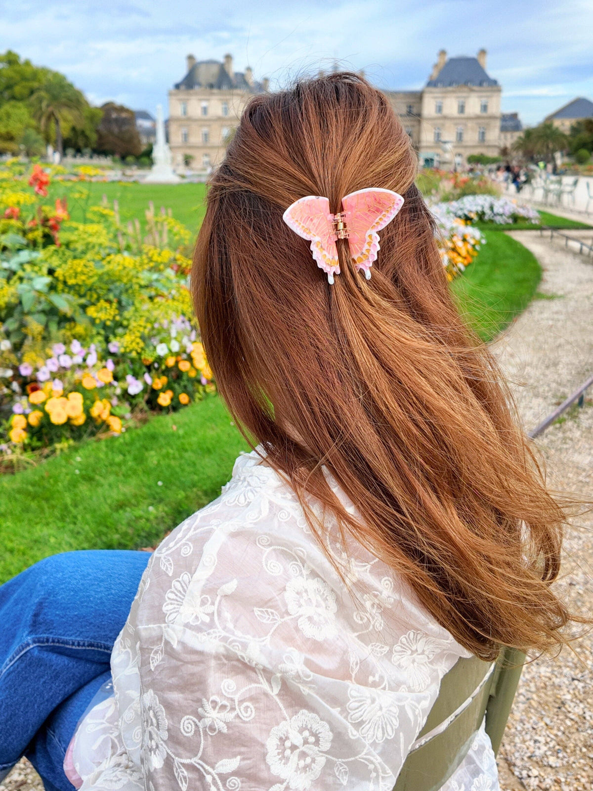 Hand-Painted Mini Swallowtail Butterfly Claw Hair Clip