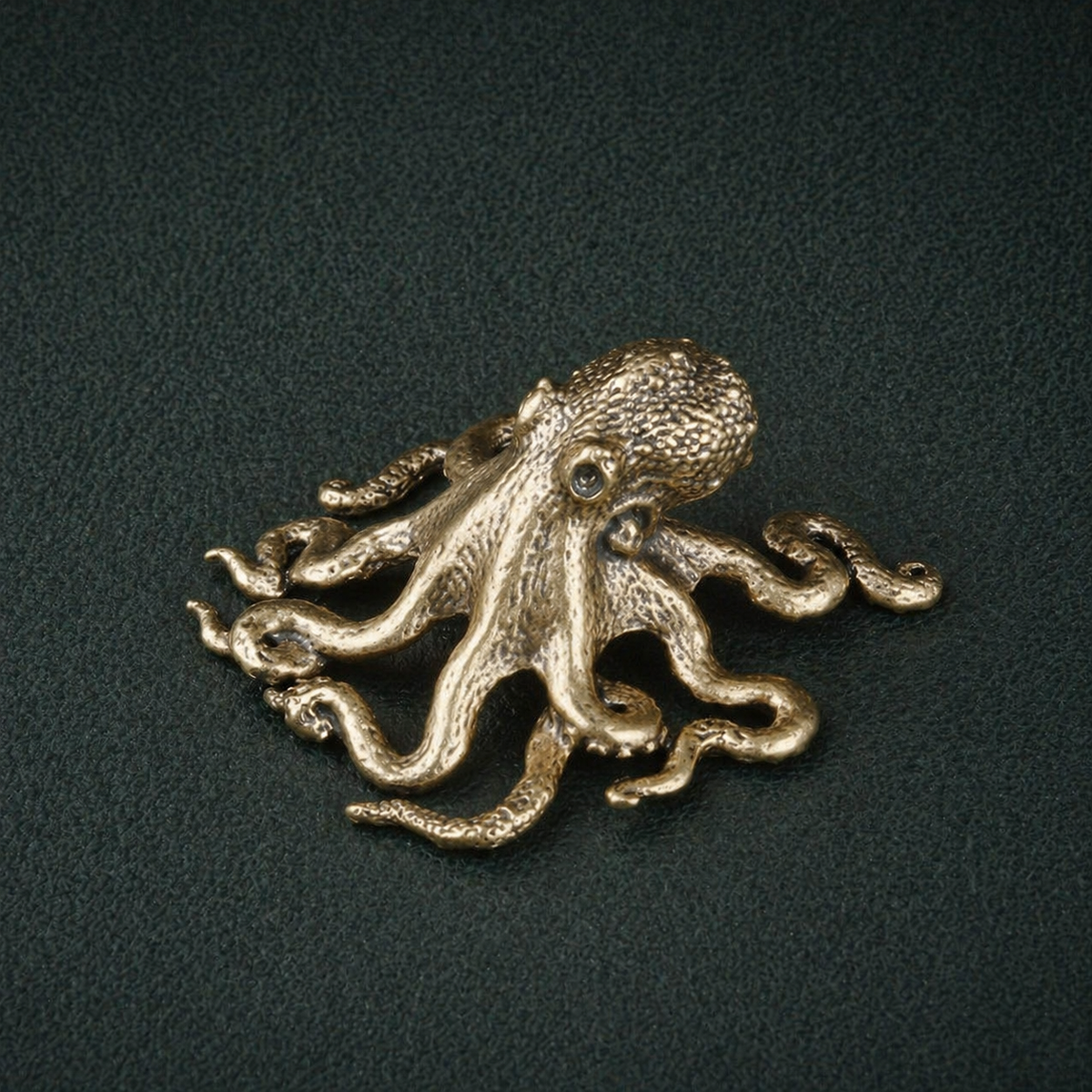 Antique Brass Octopus Figurine Ornament: A1