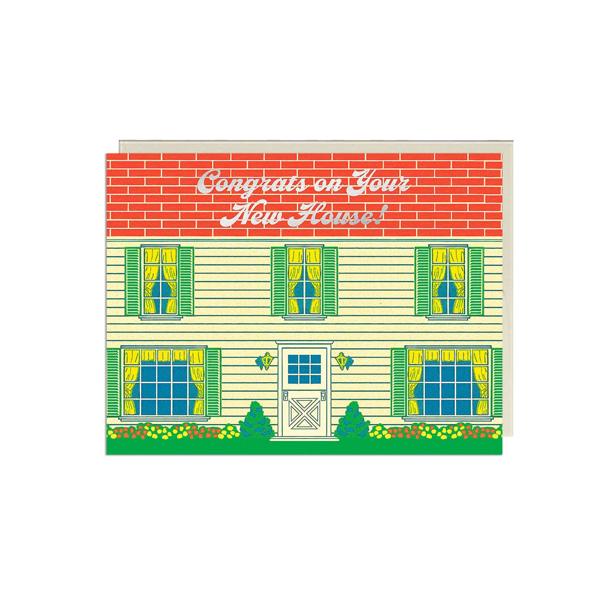 New House Brick House – Foil Housewarming ✿ Congrats Card