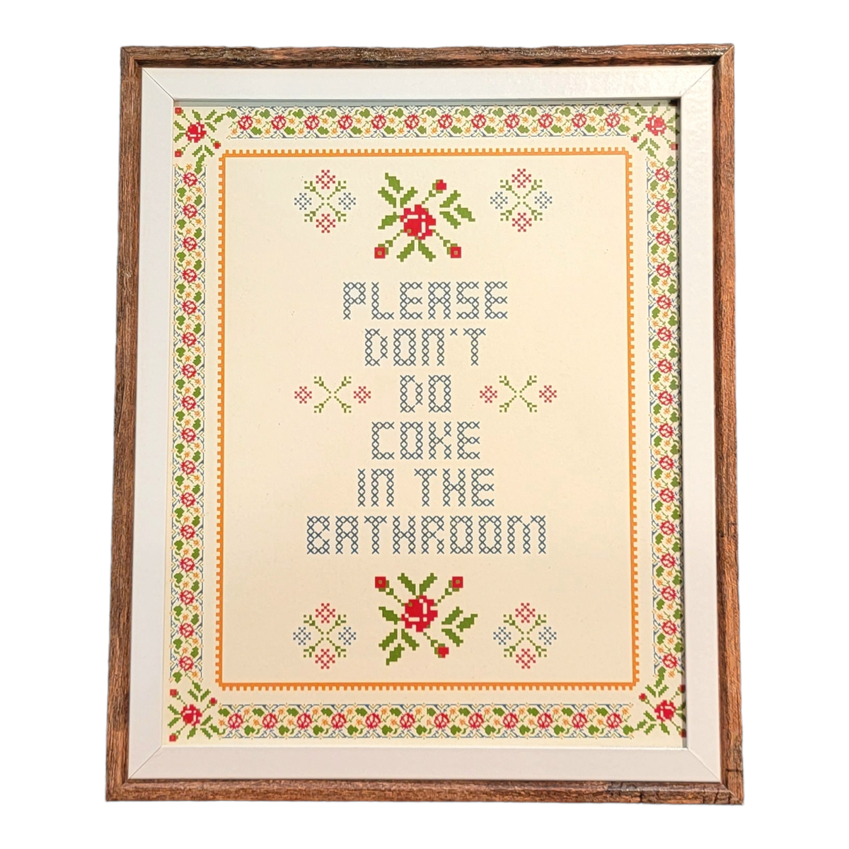 Please Don't do Coke in the Bathrooom (Frame not included) - 8x10 Print