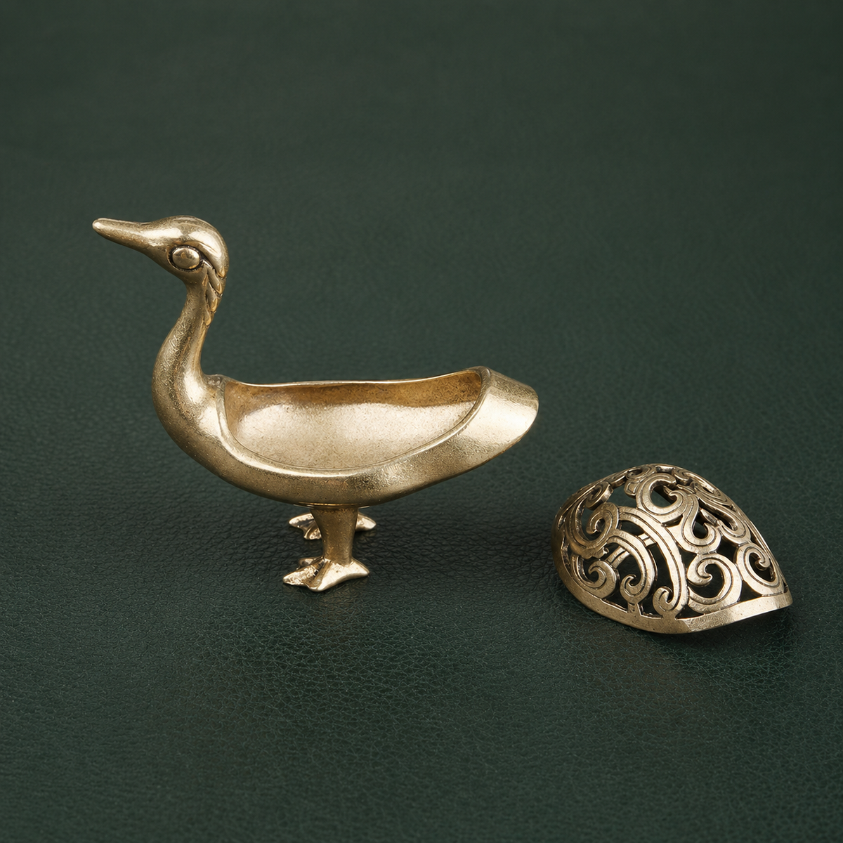 Antique Brass Wild Goose Incense Burner Ornament: A1