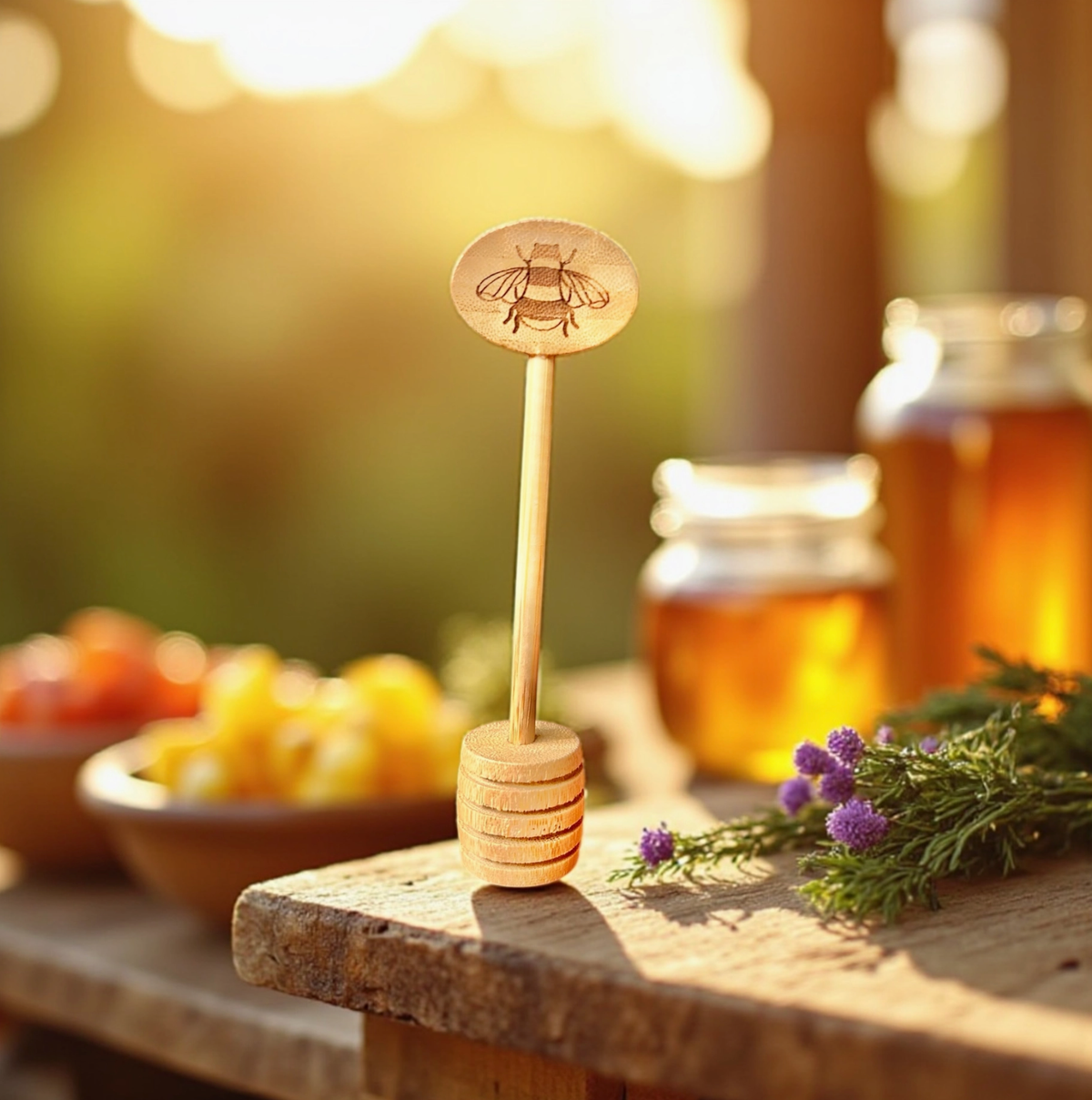 Bamboo Honey Dipper Spoon | Christmas Gift Bestseller: Classic