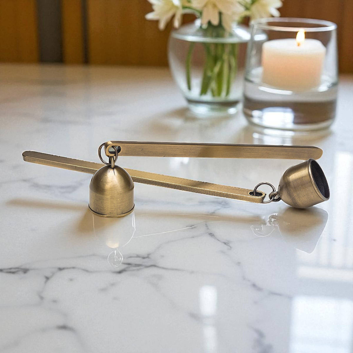 Antique Brass Bell Snuffer
