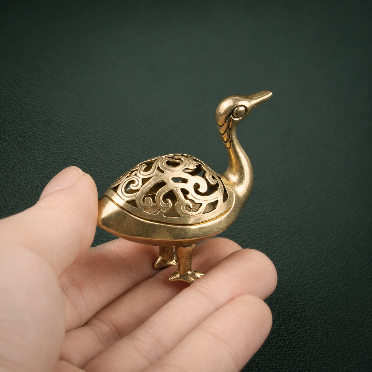 Antique Brass Wild Goose Incense Burner Ornament: A1