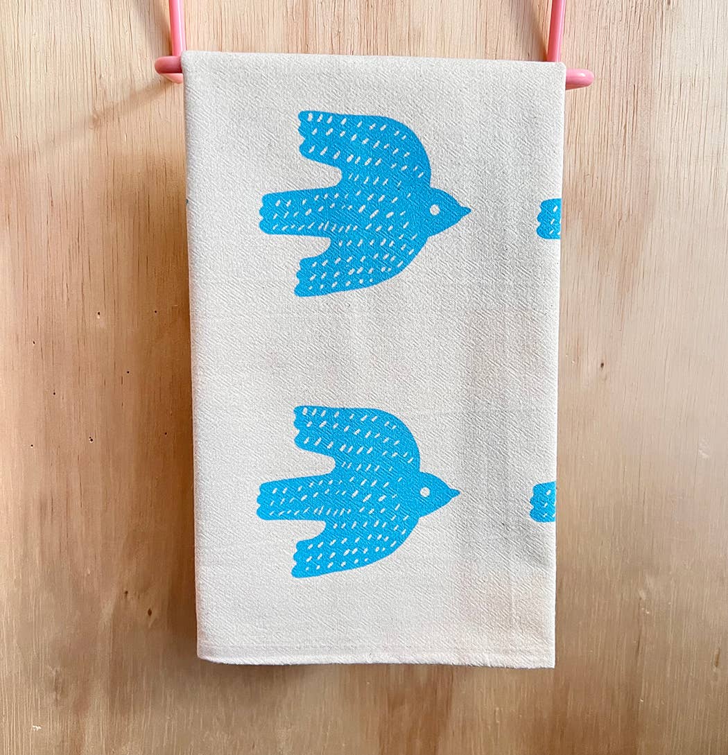 Bird tea towel