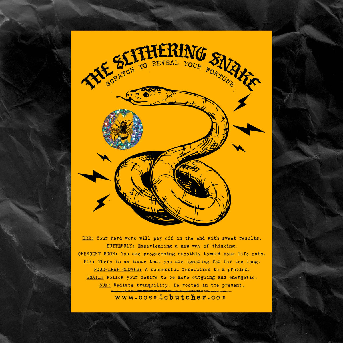 "SNAKE" Scratch Fortune Card