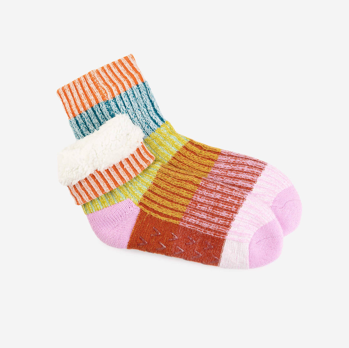 Mosaic House Socks: Rust Lilac / L/XL - W 9.5-12.5<br>M 8-11
