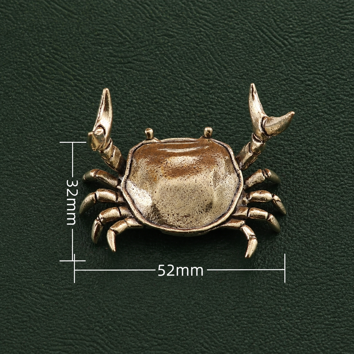 Solid Brass Crab Figurine Pen Holder Ornament: A2
