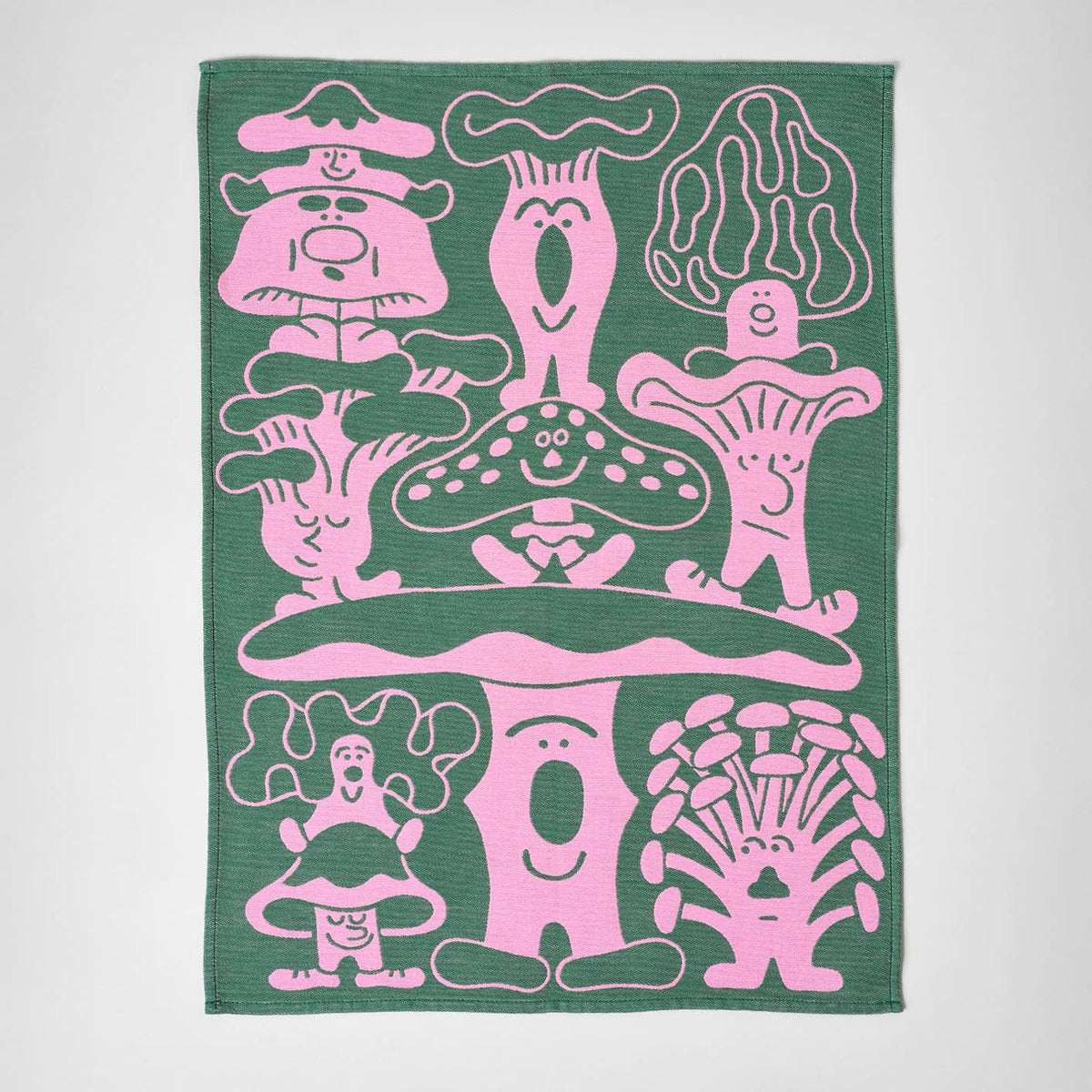 Mushrooms Woven Cotton Tea Towel