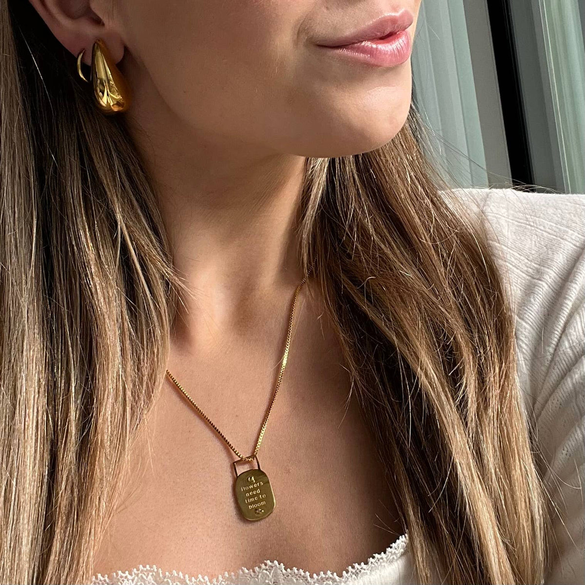 Bloom Affirmation Necklace- Gold