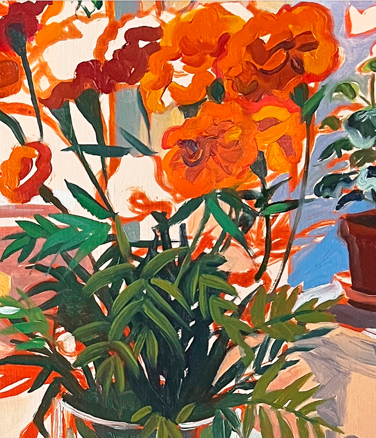 "Olivia's House" Wine and Flowers in NYC Signed Giclee Print: 8x10