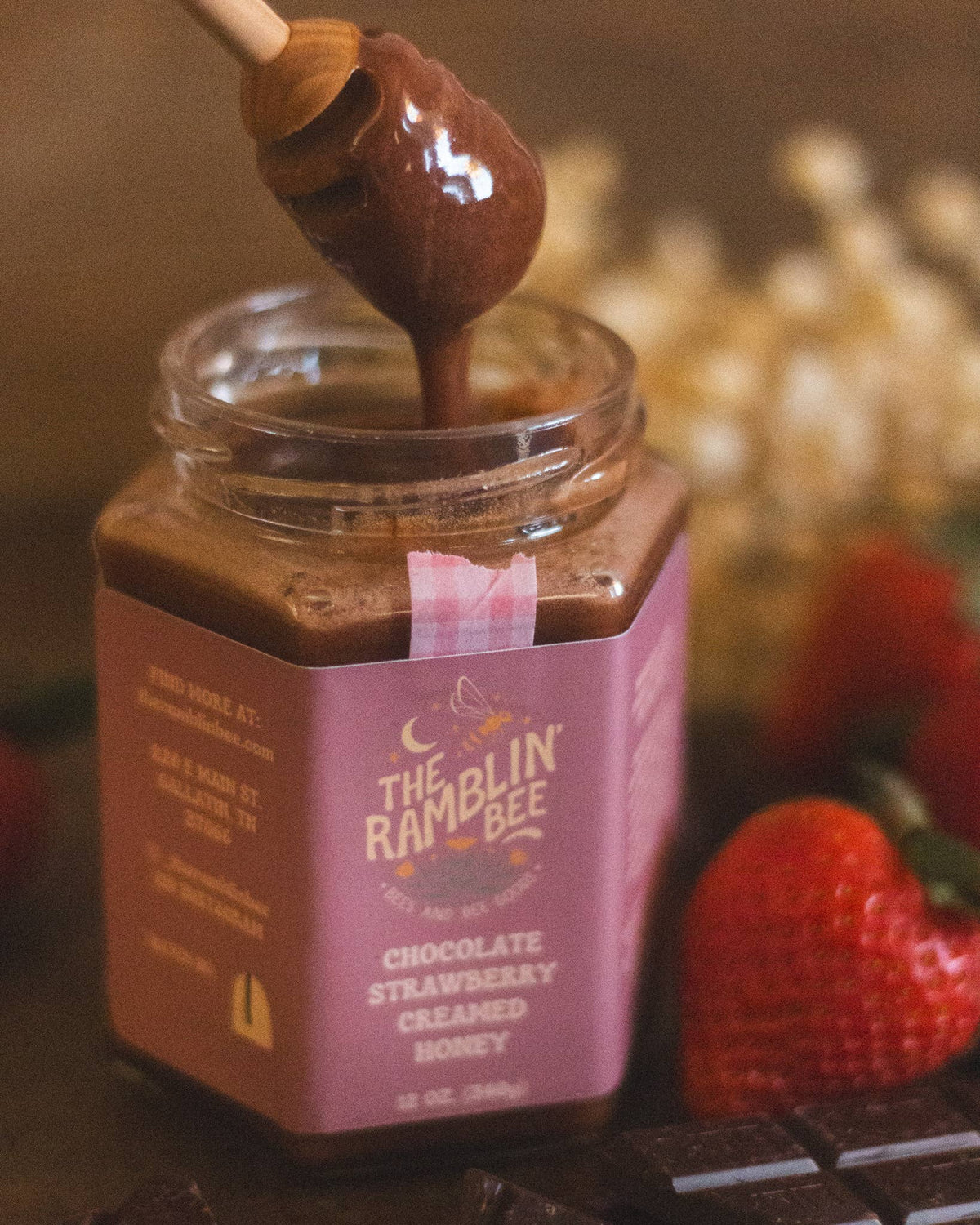 Chocolate Strawberry Creamed Honey