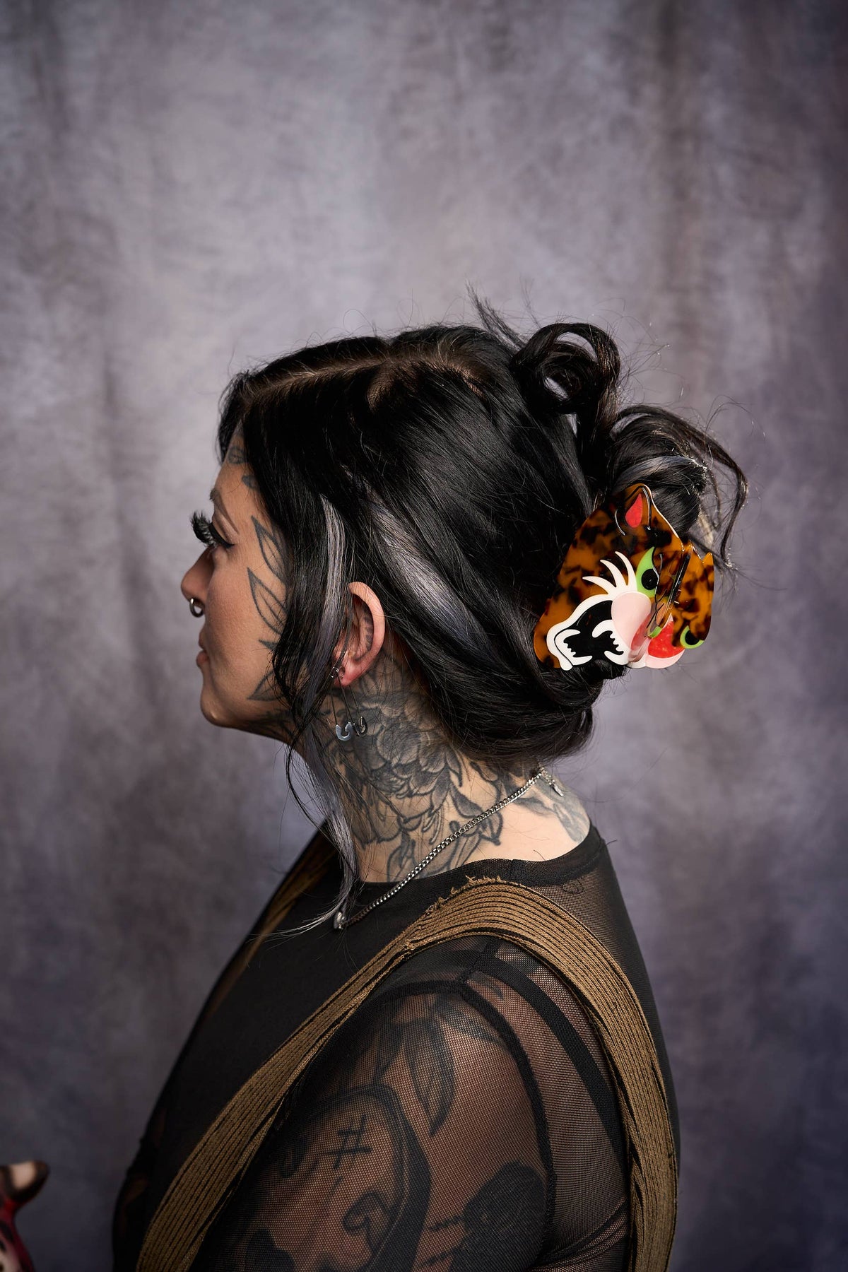 Leopard Cat Head Hair Claw