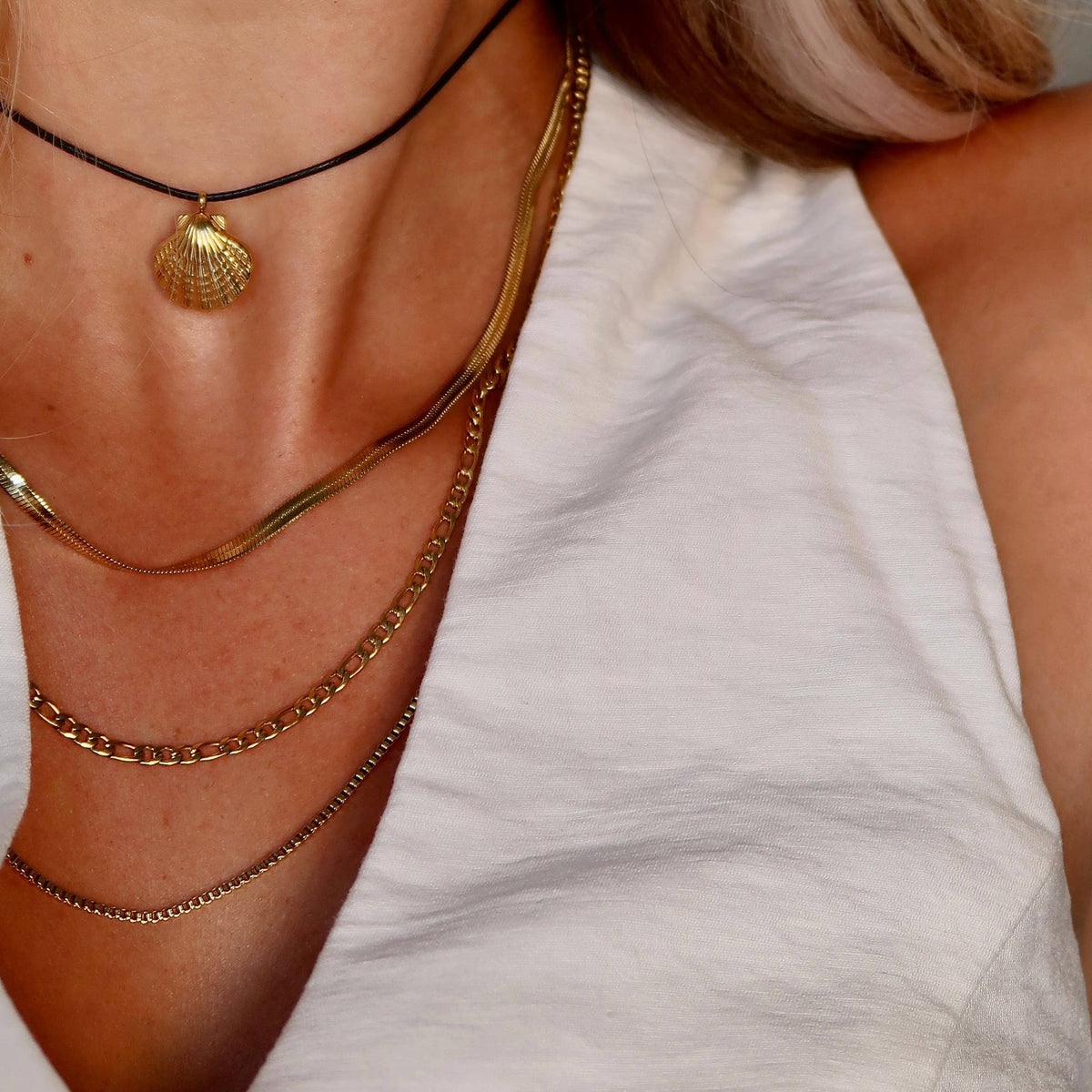 Shaylene 3 Layer Necklace- Gold
