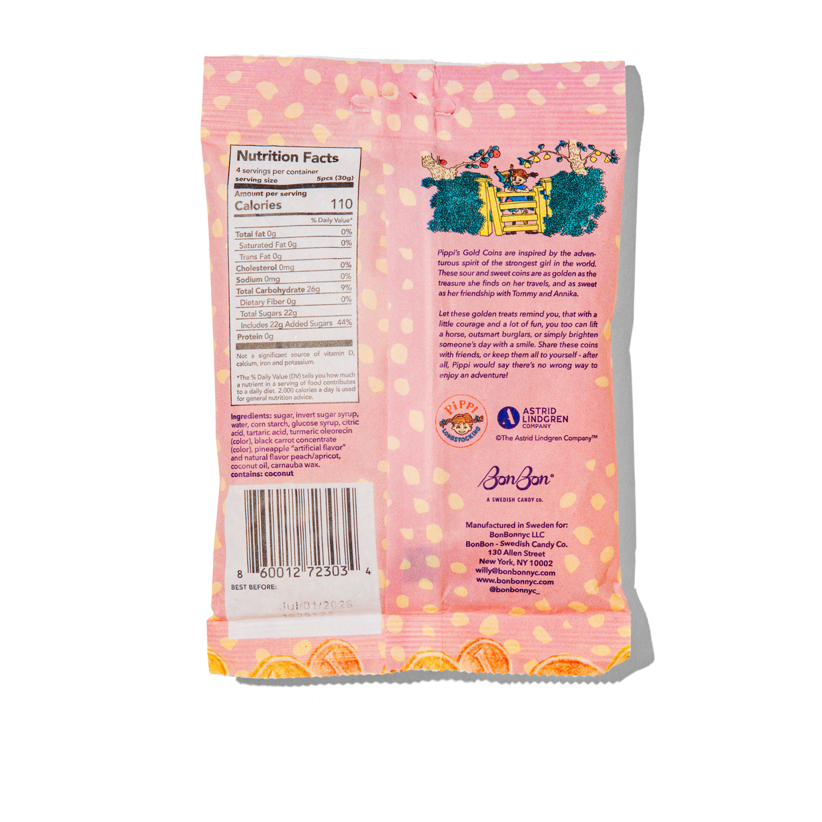 Pippi Longstocking Gold Coins - Swedish Candy