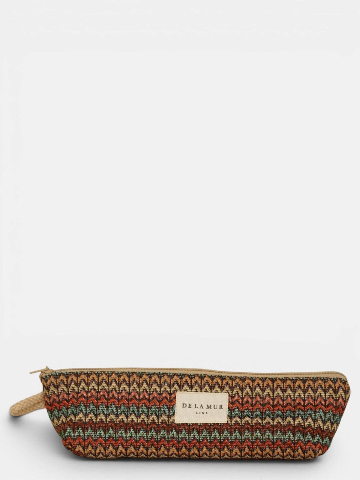 Zigzag Jacquard Pencil Case – Multicolor (Fron)