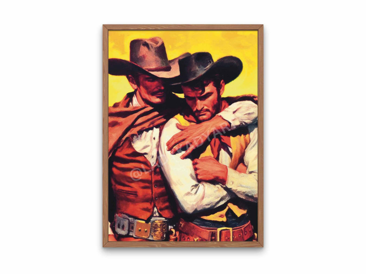 Gay Cowboy Wall Art, LGBTQ Western Decor, Yallternative Art