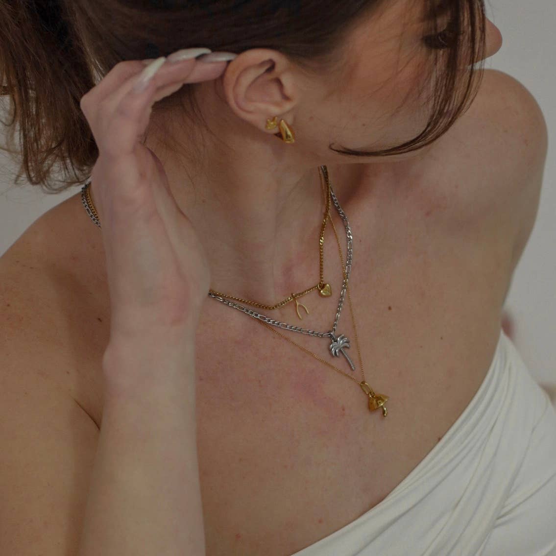 Champignon aka Mushroom Necklace- Gold