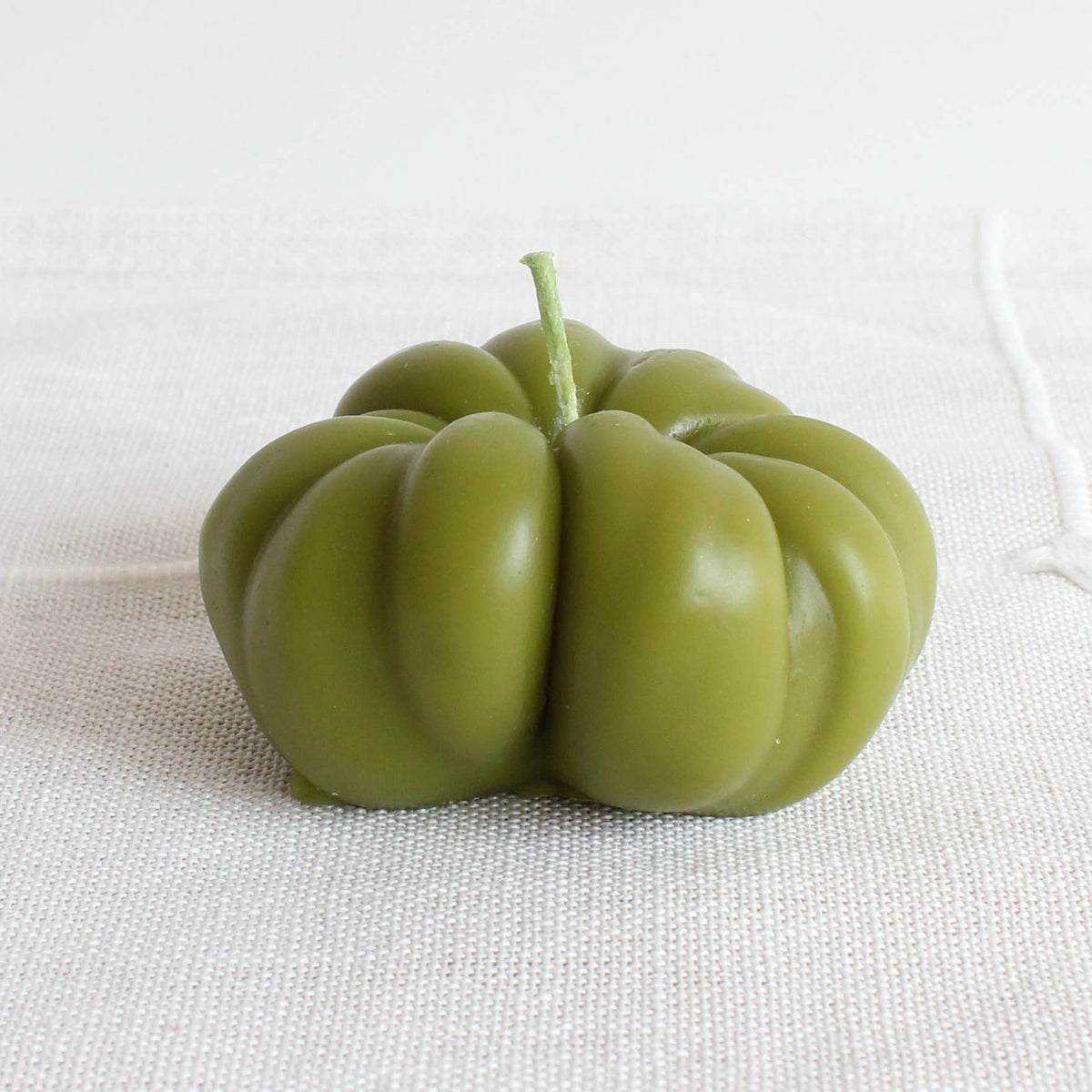 Medium Heirloom Tomato Beeswax Candle Green