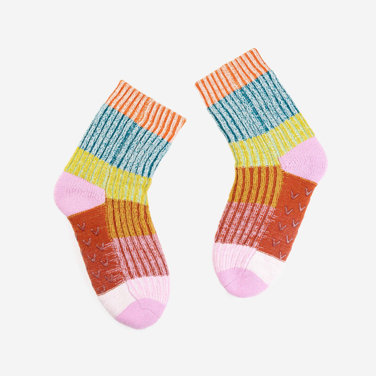 Mosaic House Socks: Rust Lilac / L/XL - W 9.5-12.5<br>M 8-11