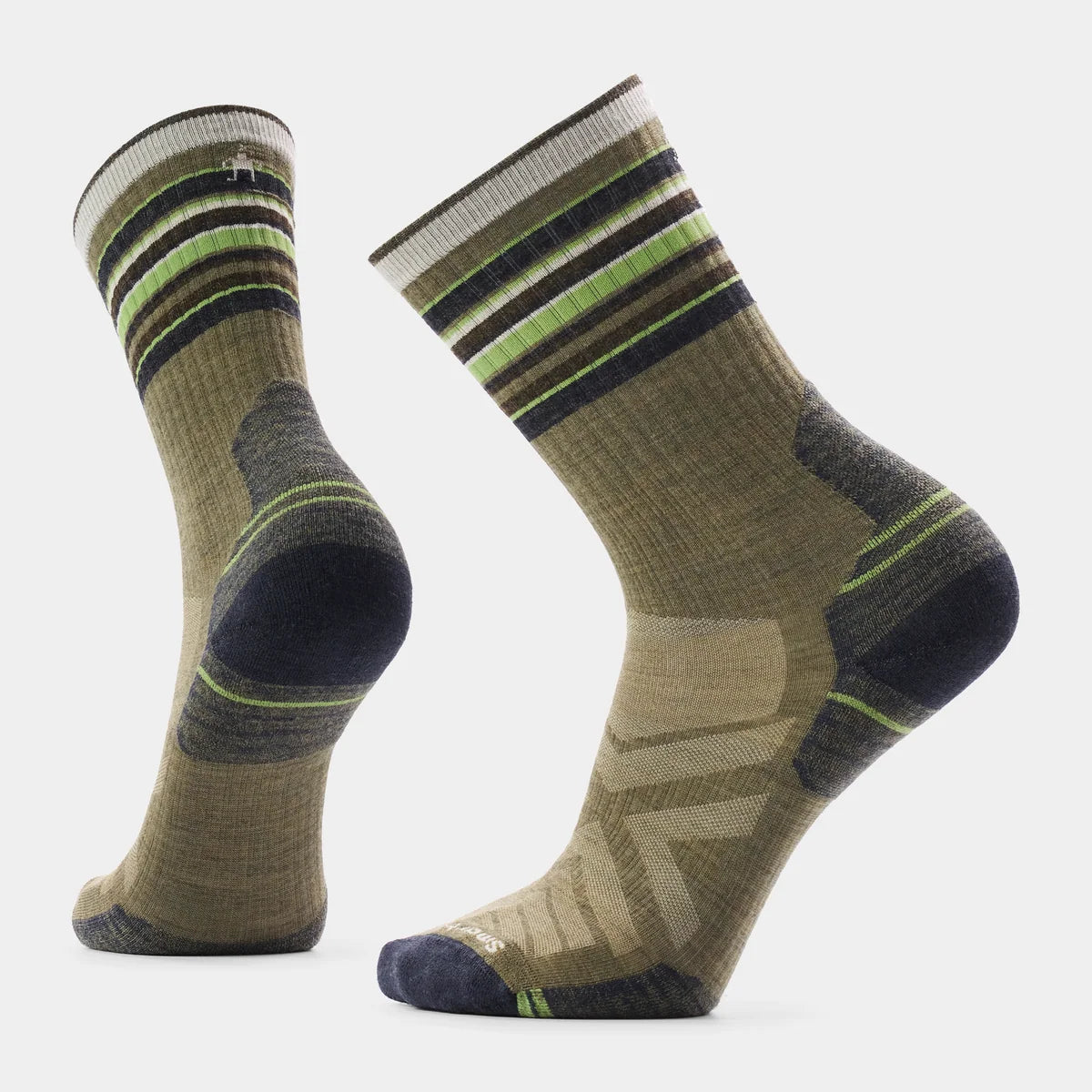 Hike Trail Striped Crew Sock (K18) - Winter Moss (TC)