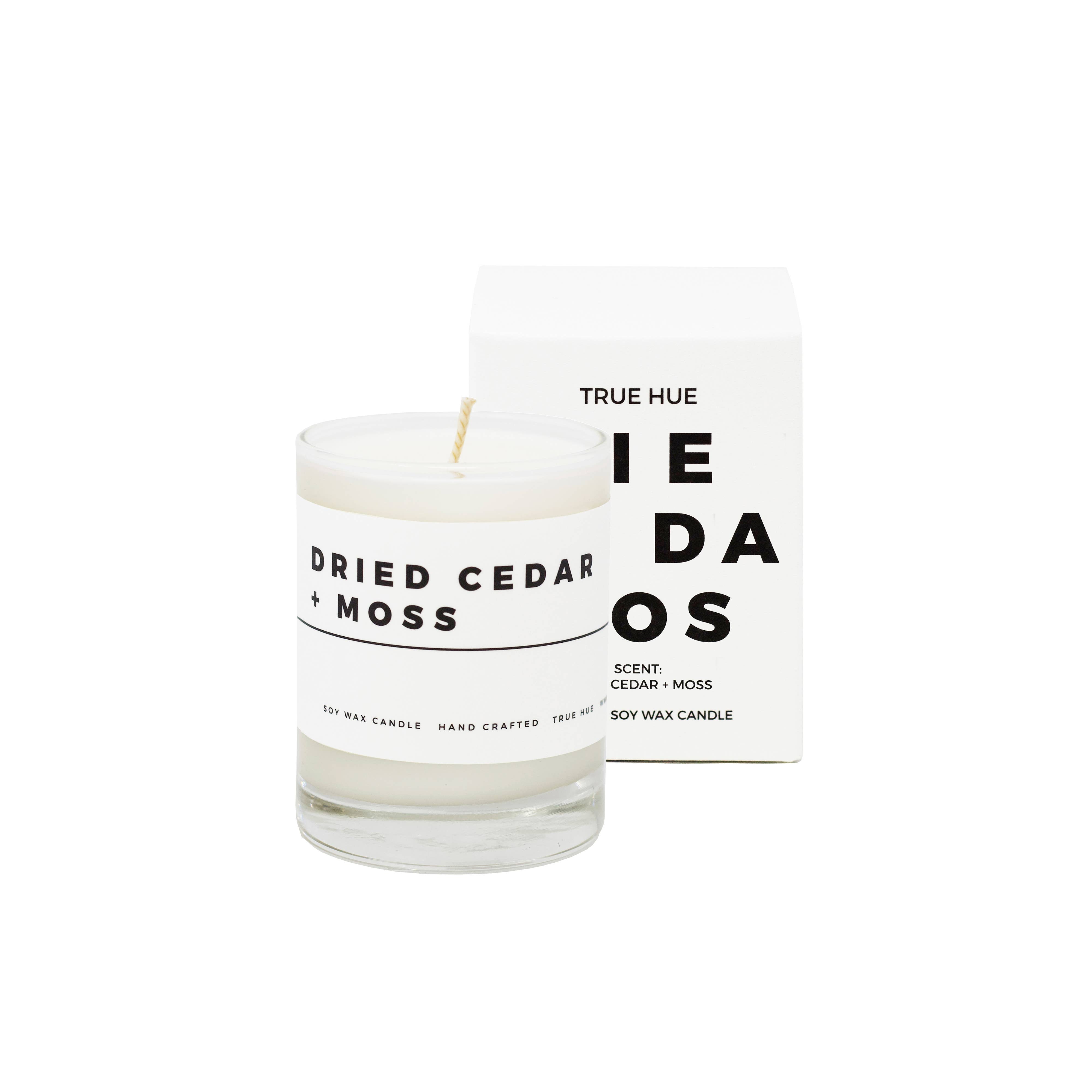 True Hue: Dried Cedar + Moss Mini Candle