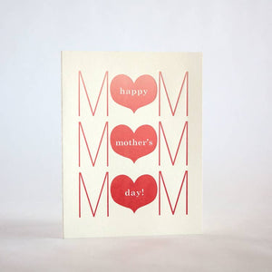 Mothers Day Three Heart Card