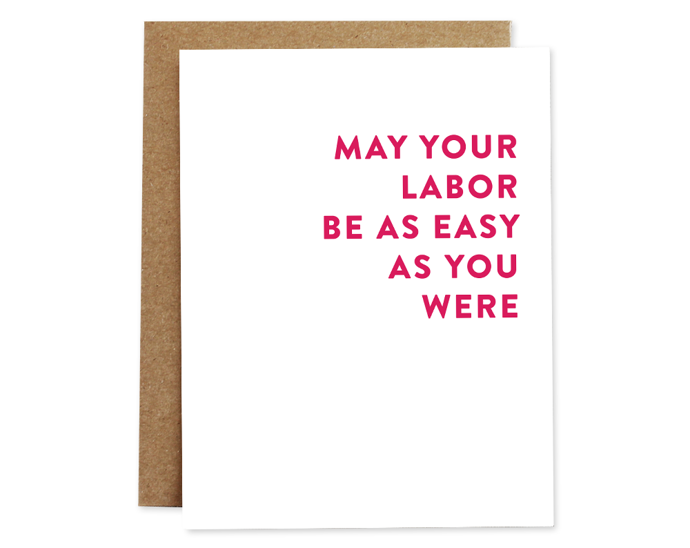 Easy Labor Baby Card